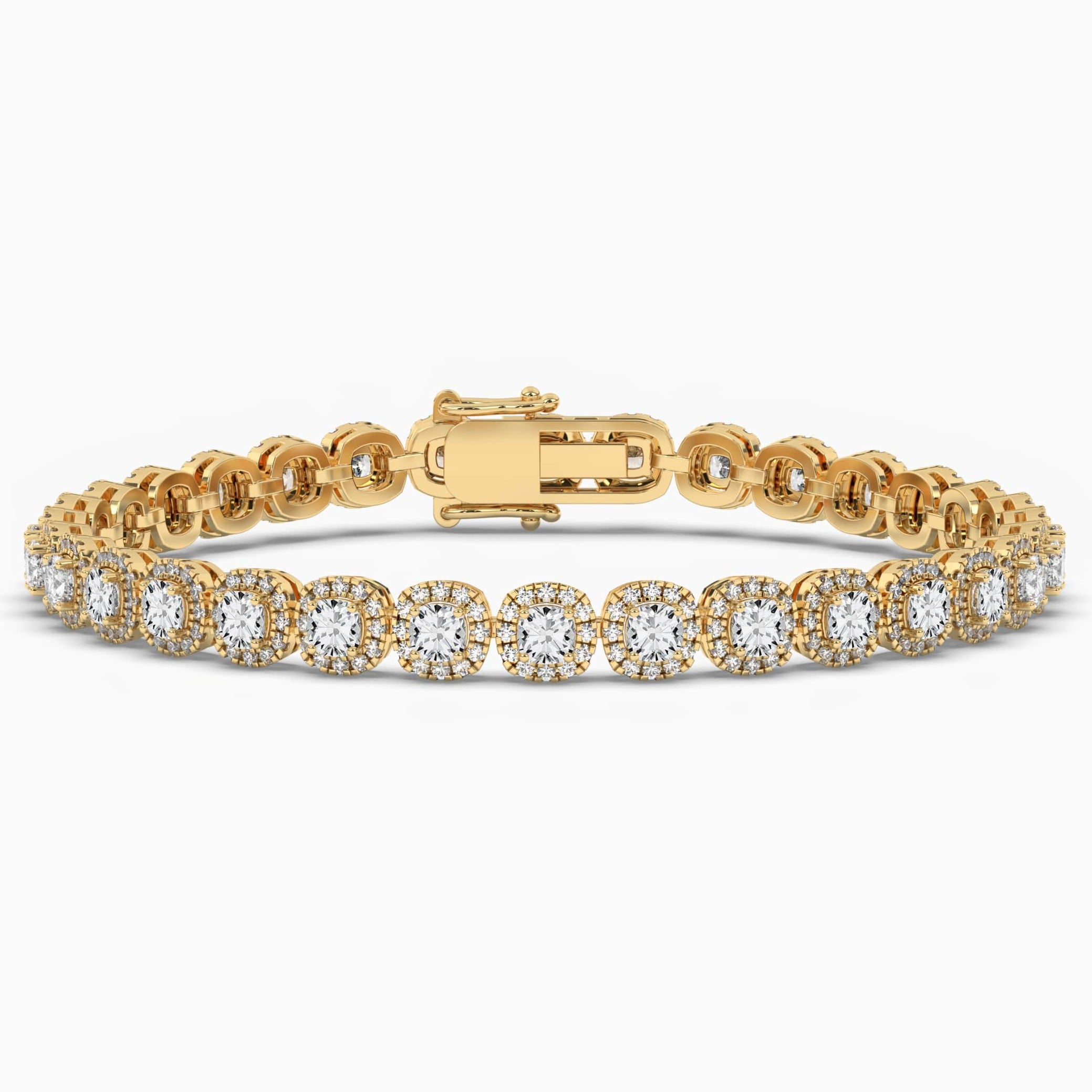 Yellow Gold Radiant Diamond Bracelet 