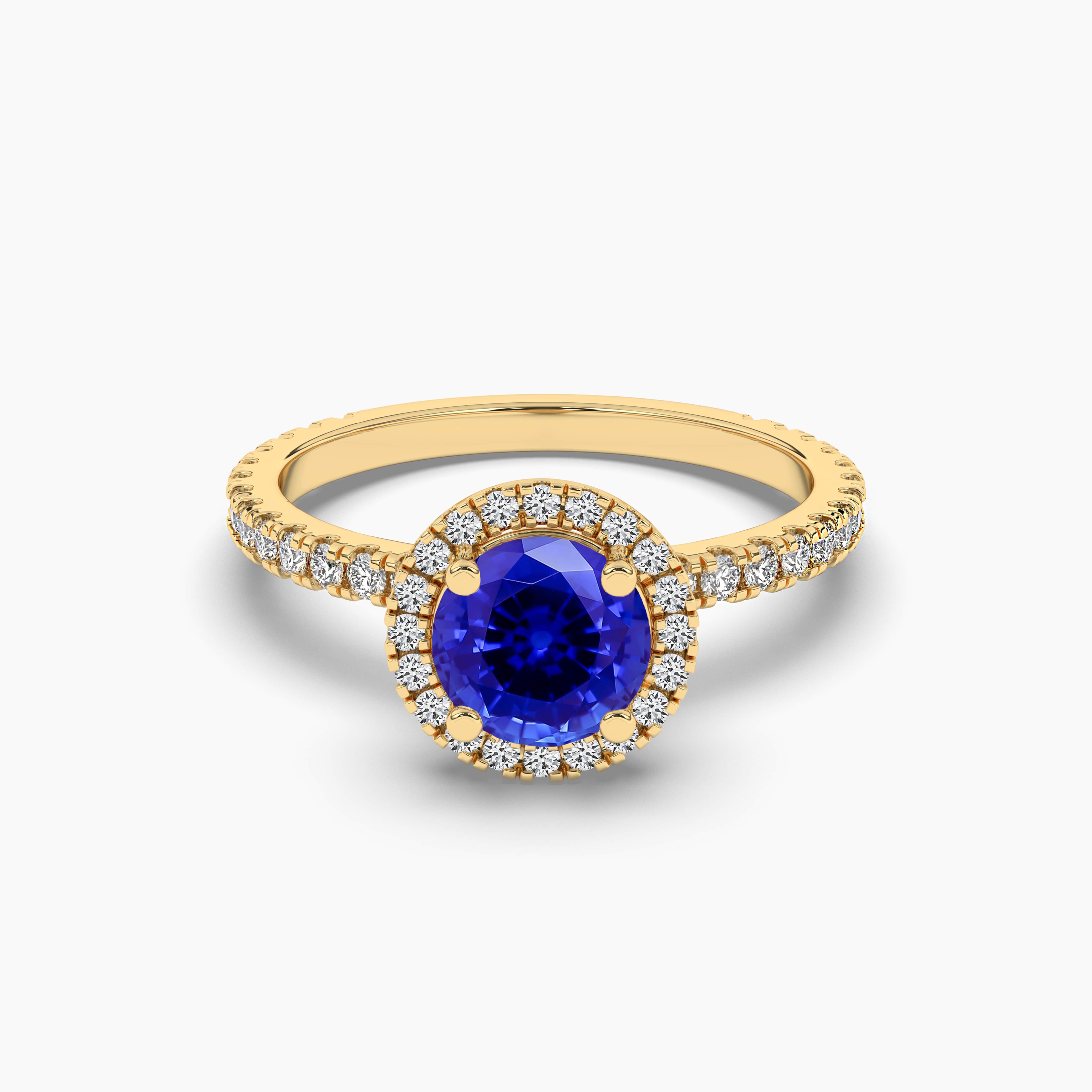 Yellow GOld Sapphire Engagement Rings