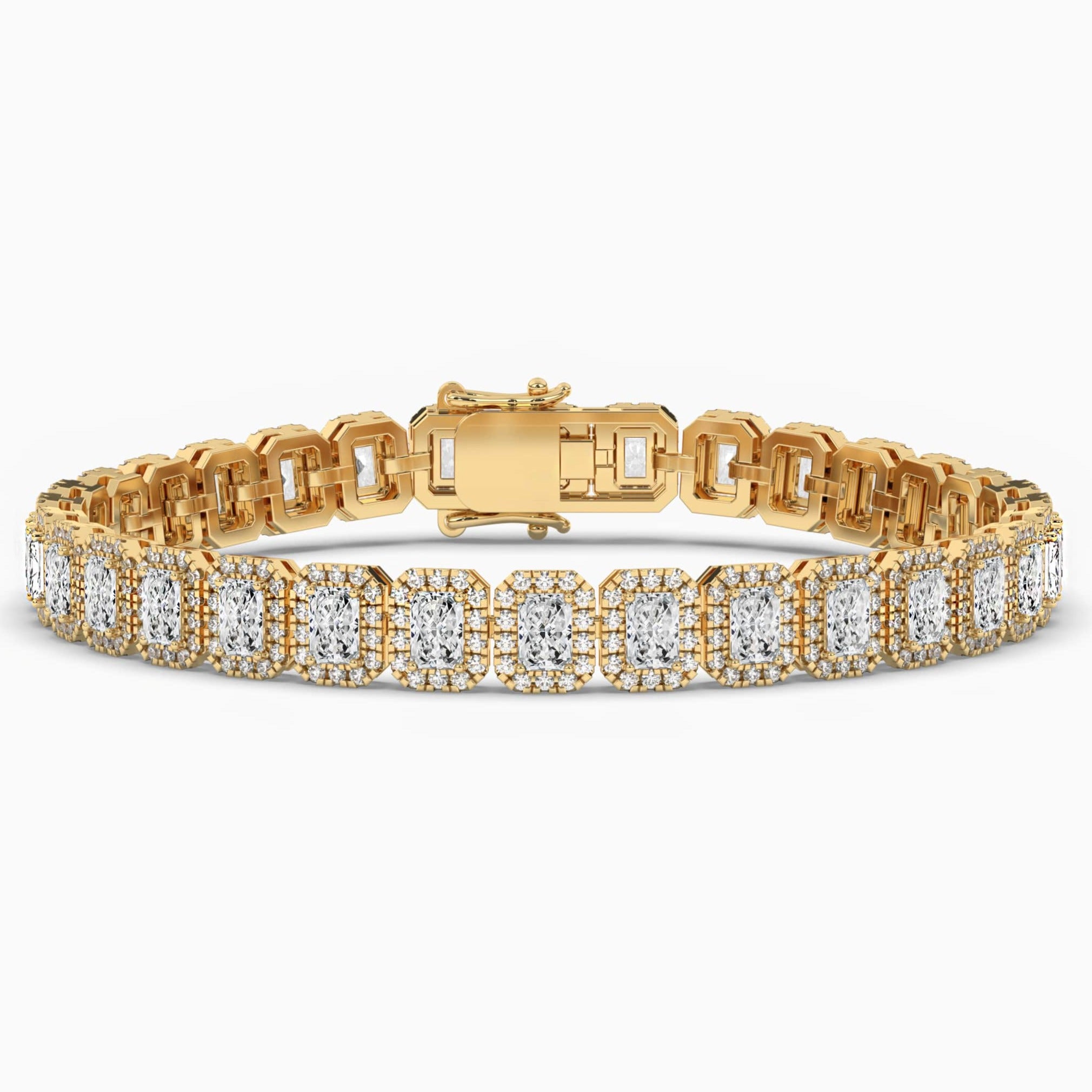 sparkling halo tennis bracelet