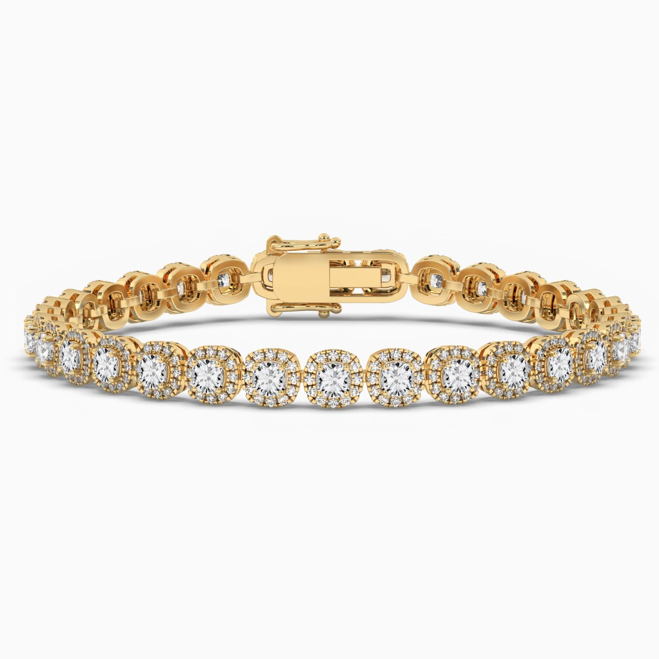 Yellow Gold Radiant Diamond Bracelet 