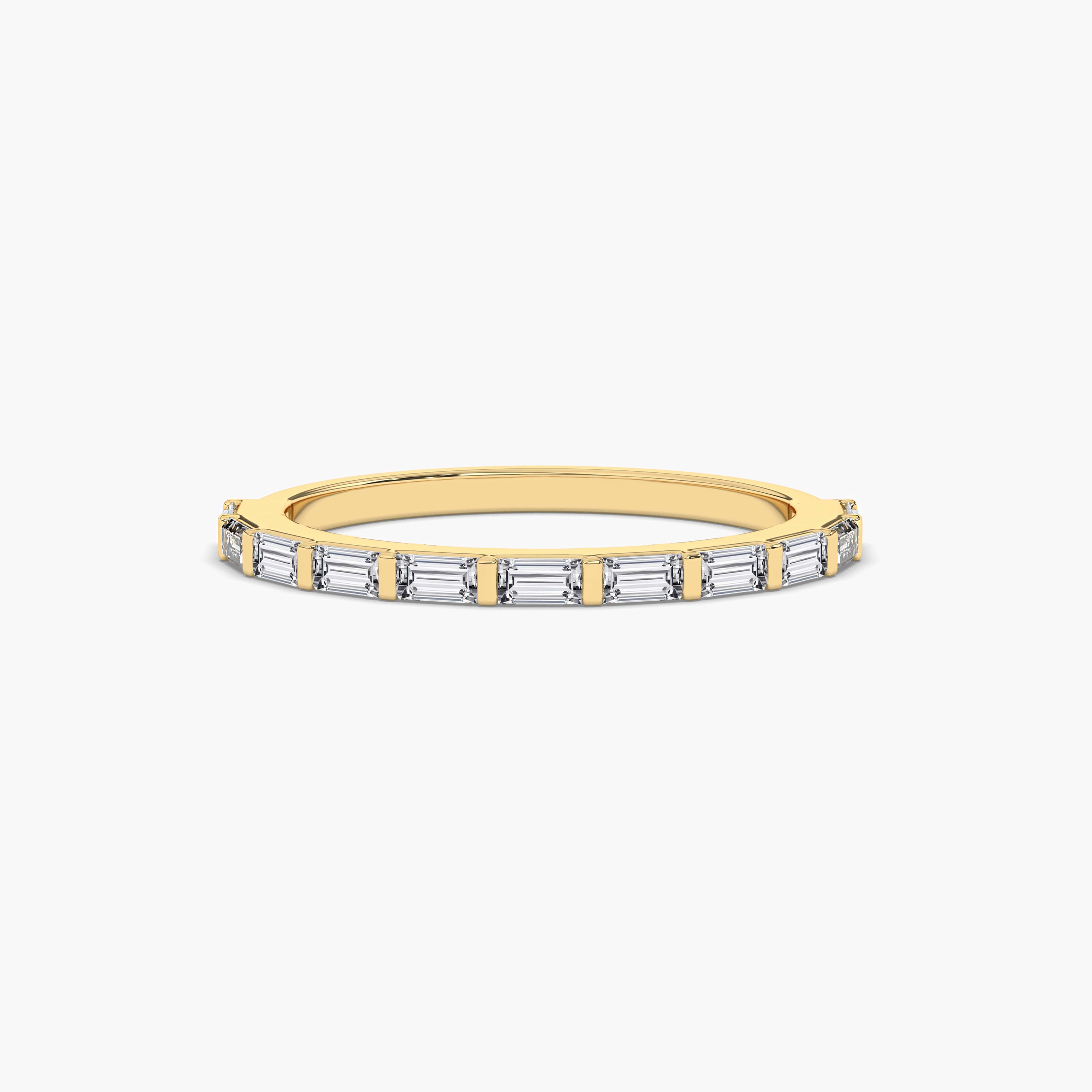 Floating Baguette Diamond Band Ring