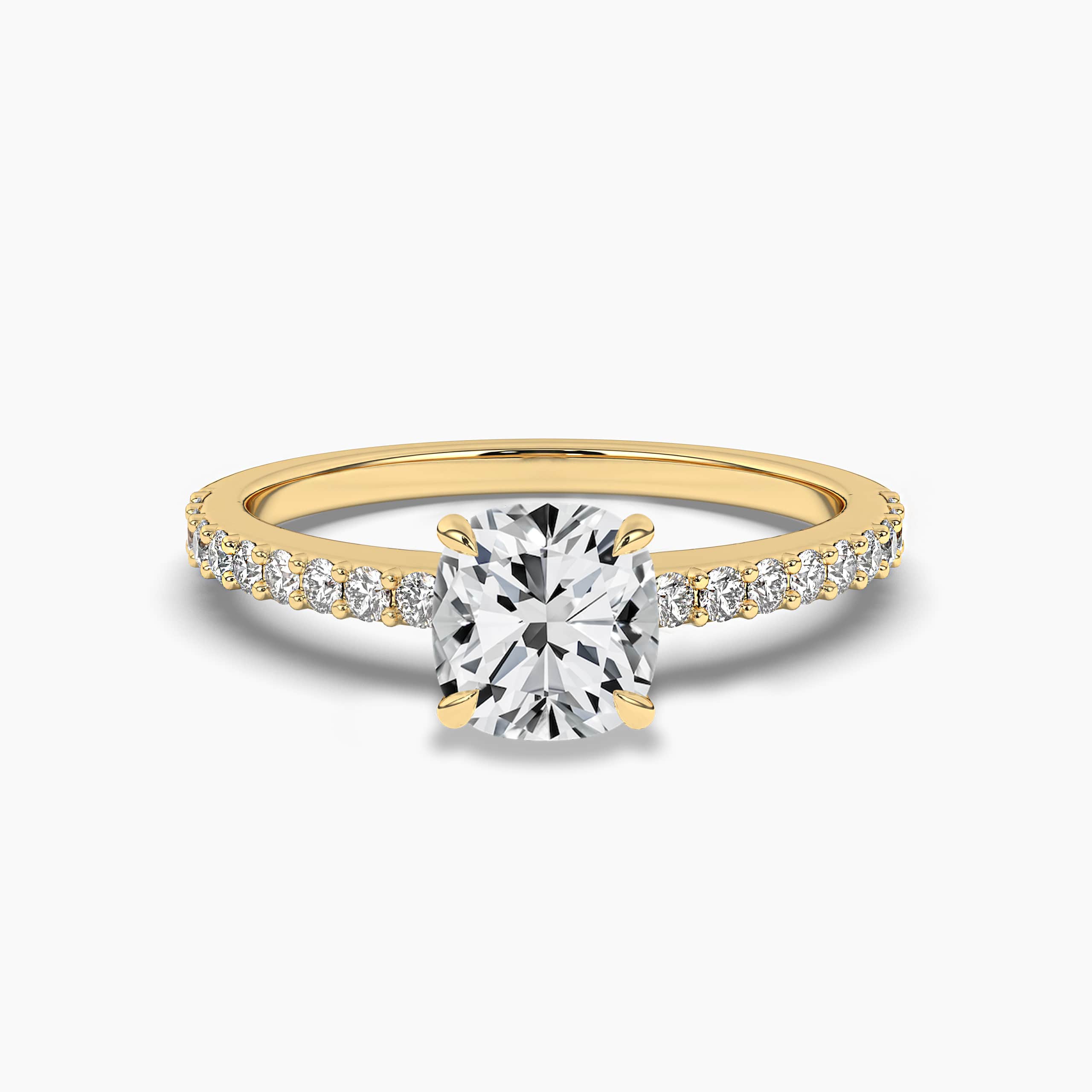 cushion cut solitaire engagement rings