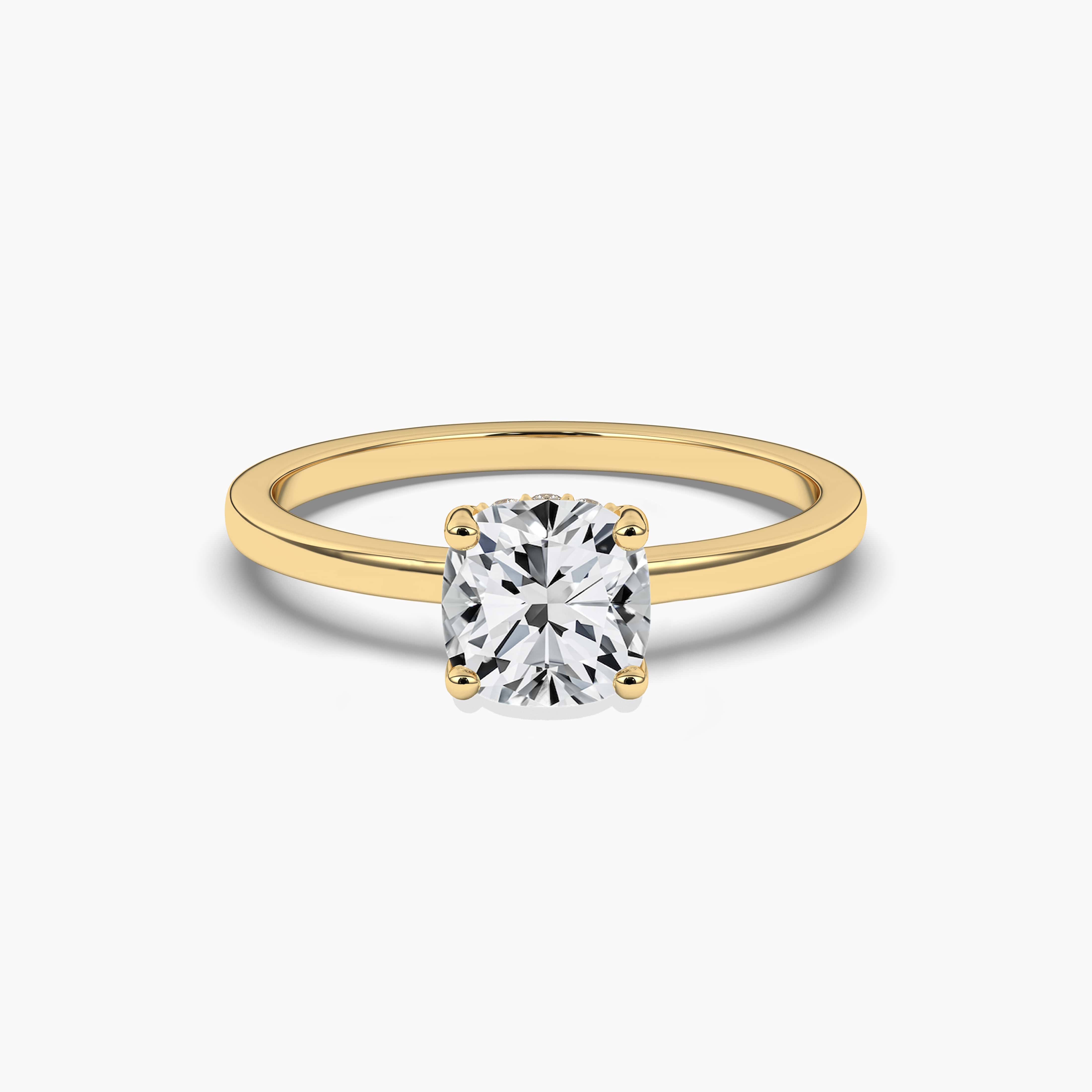 Hidden Halo engagement rings 