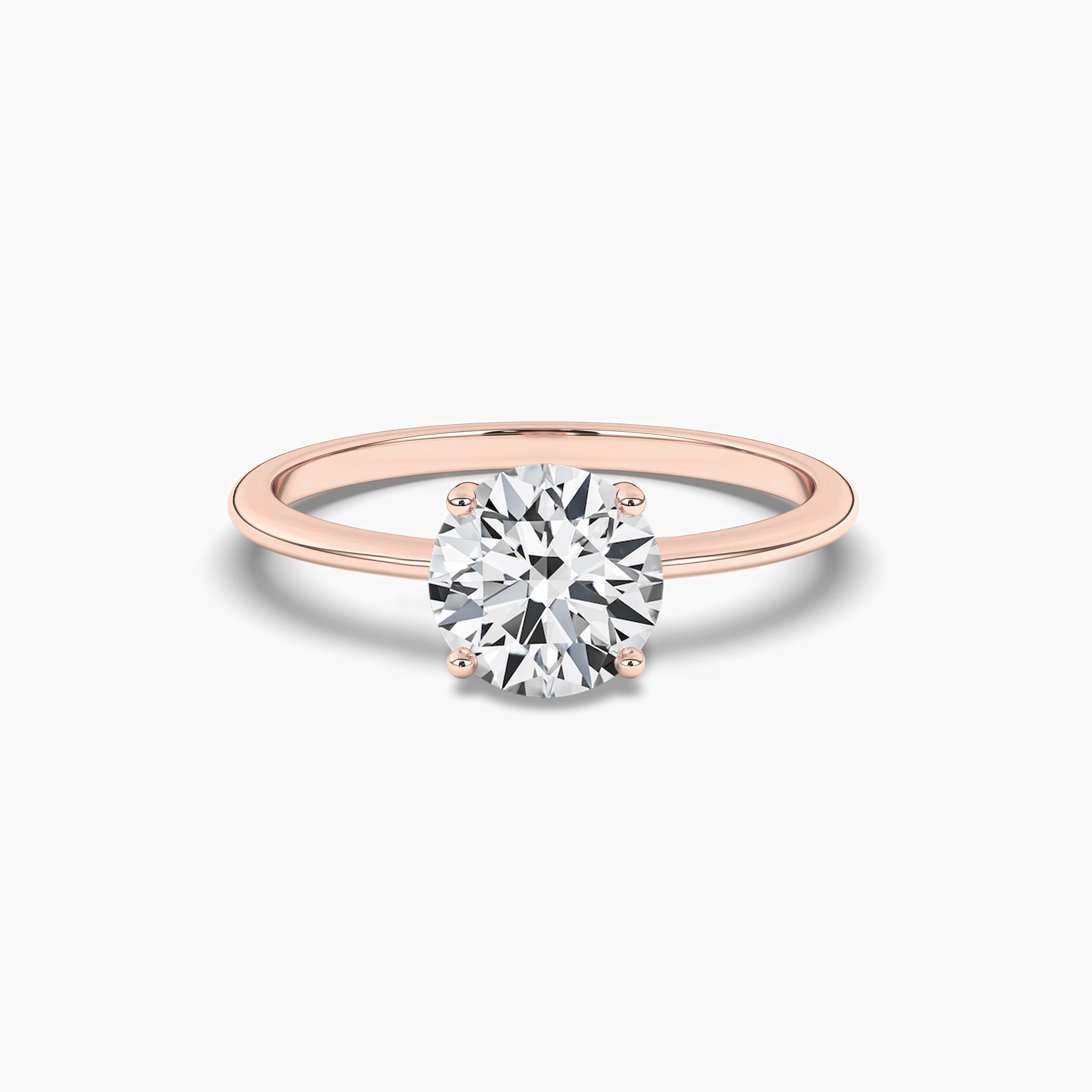 solitaire round engagement ring