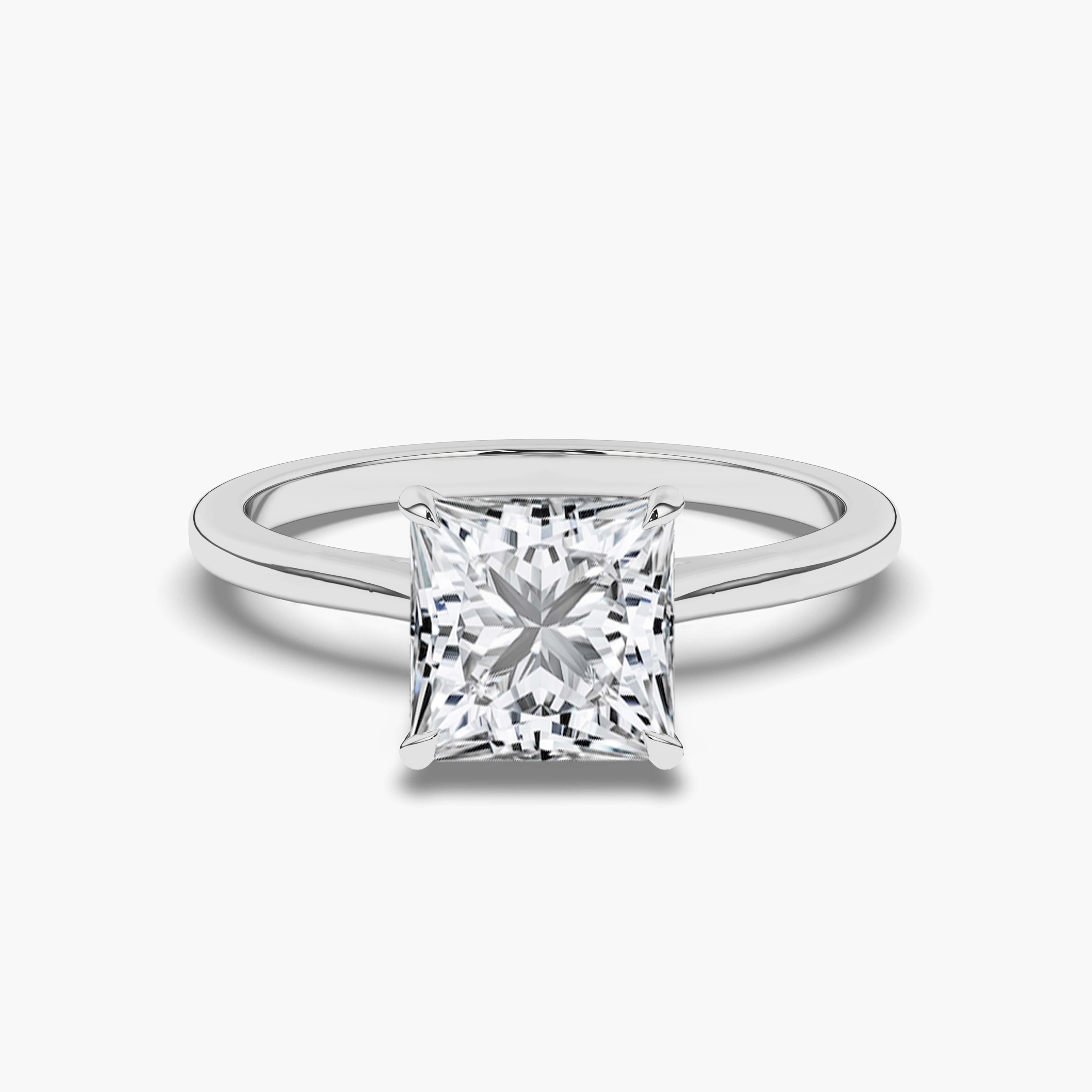 Princess Diamond Engagement Ring White Gold For Woman