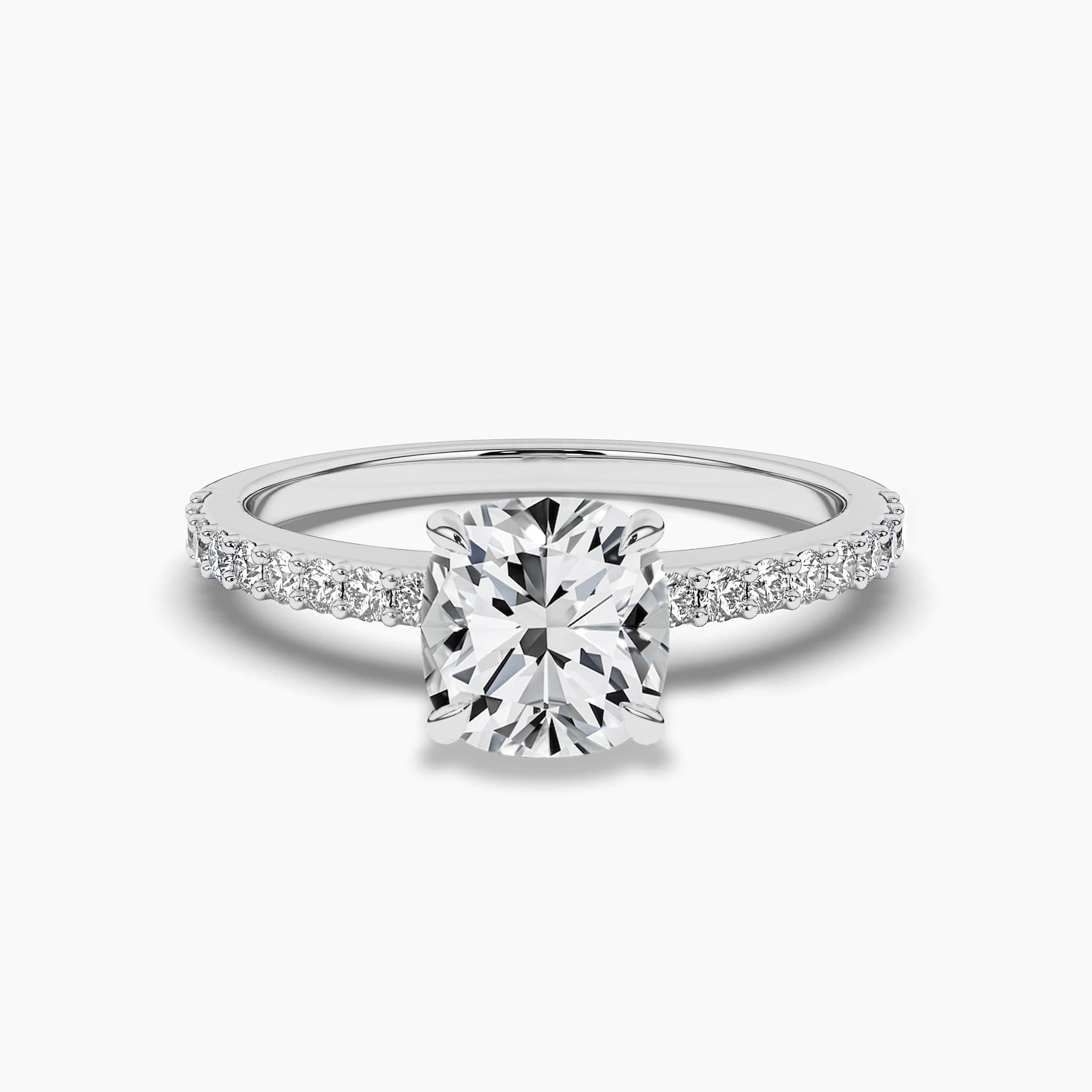 1.5ct white gold cushion cut engagement rings