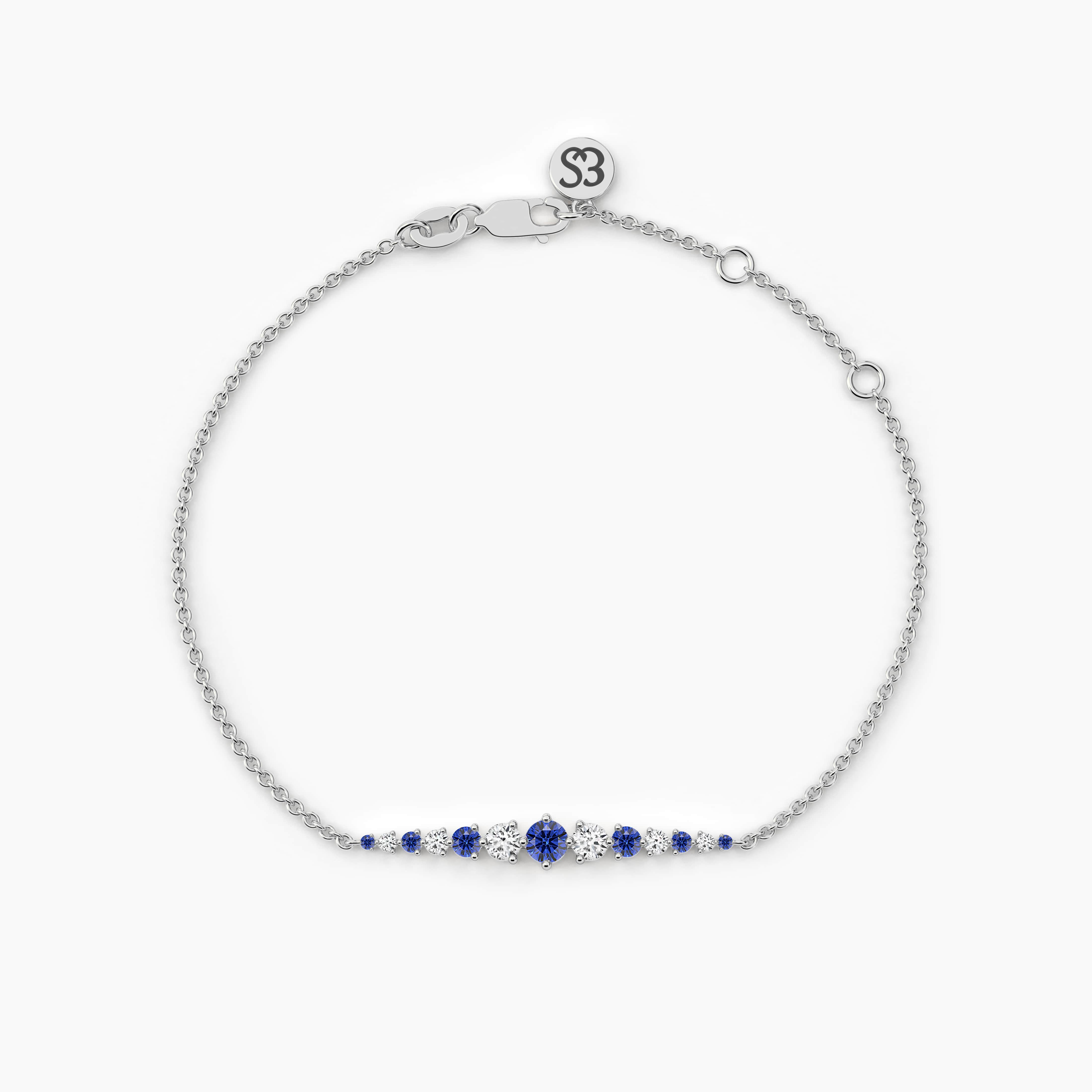 sapphire white gold bracelet