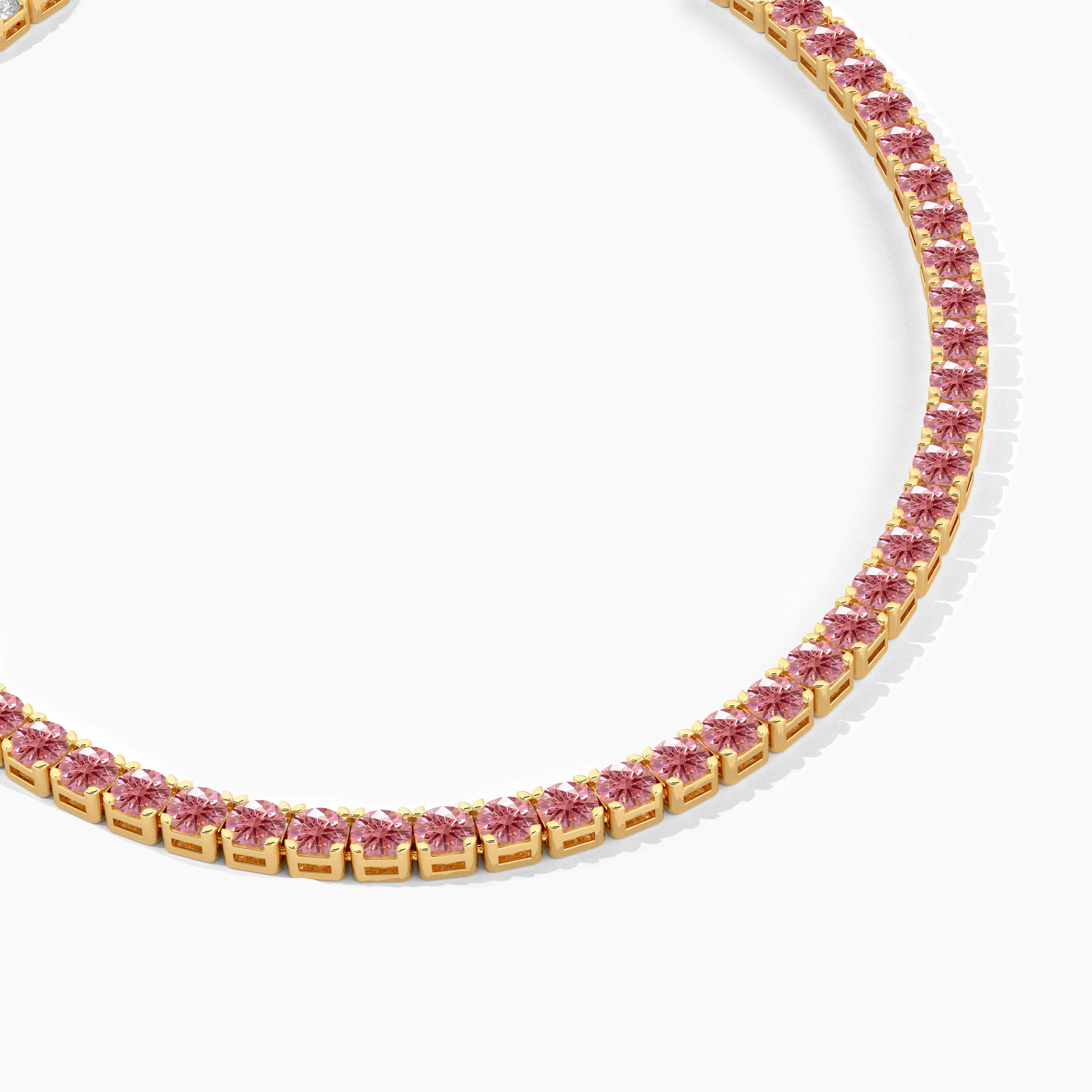 pink diamond tennis bracelet