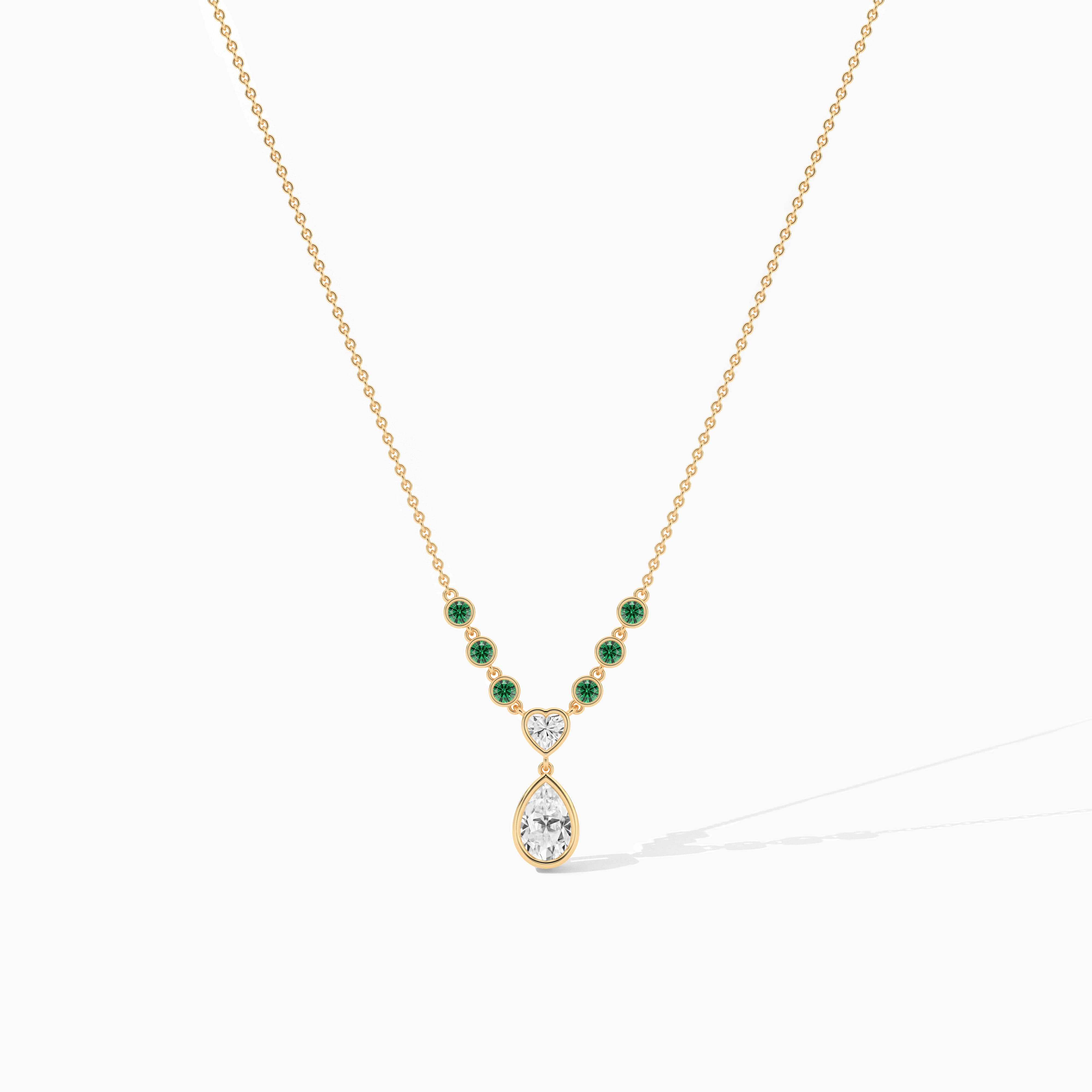 emerald diamond necklace 