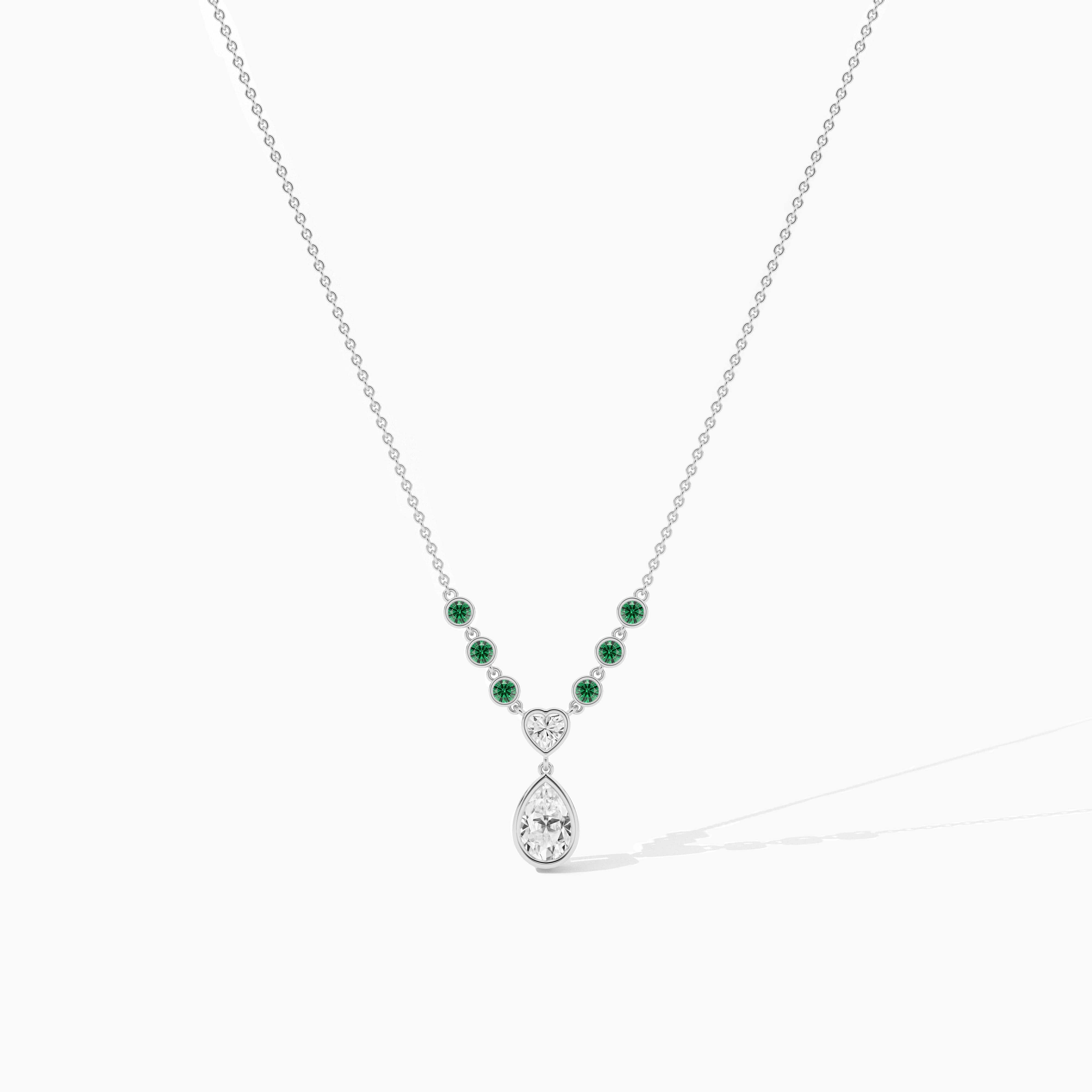 emerald station necklace 