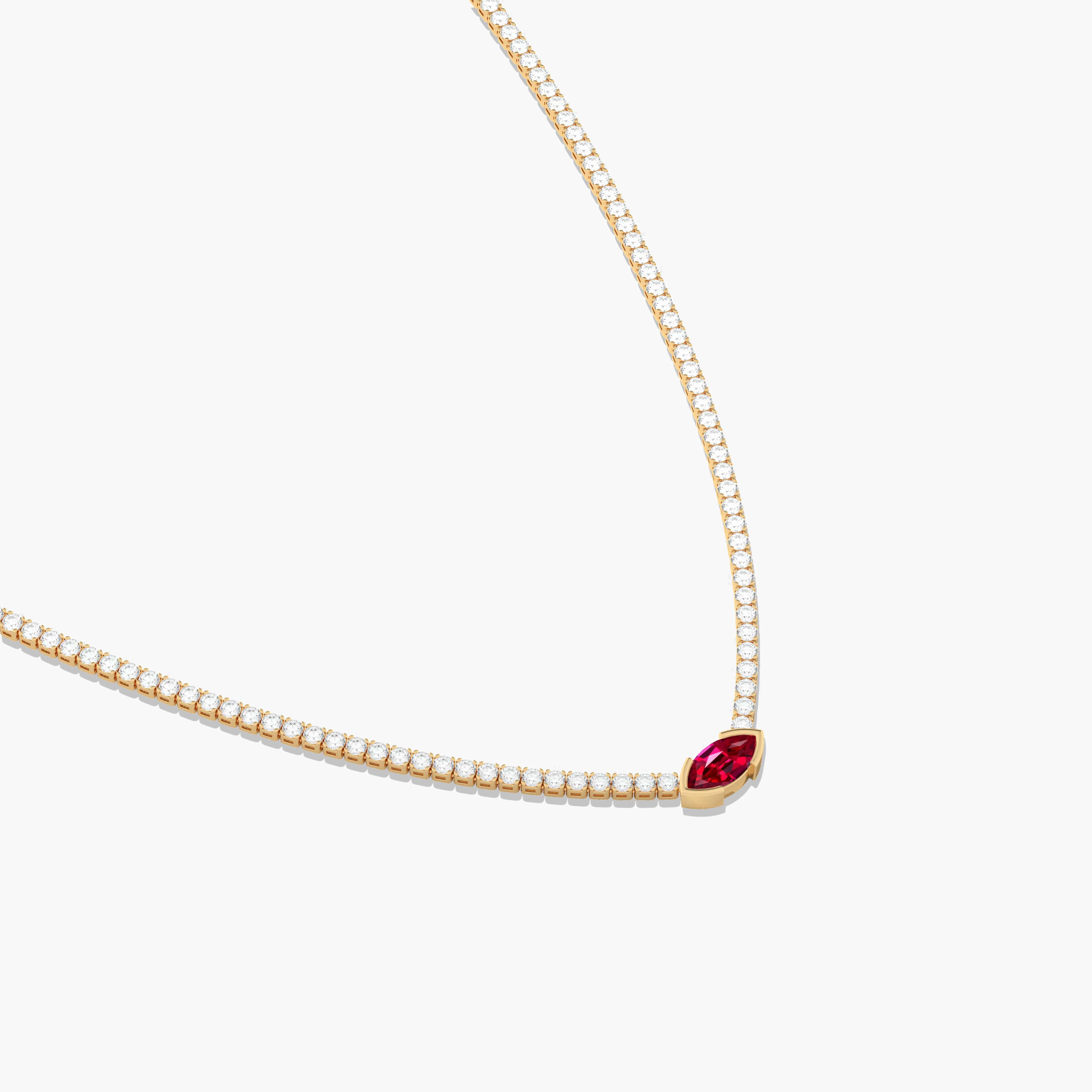 ruby gemstone necklace