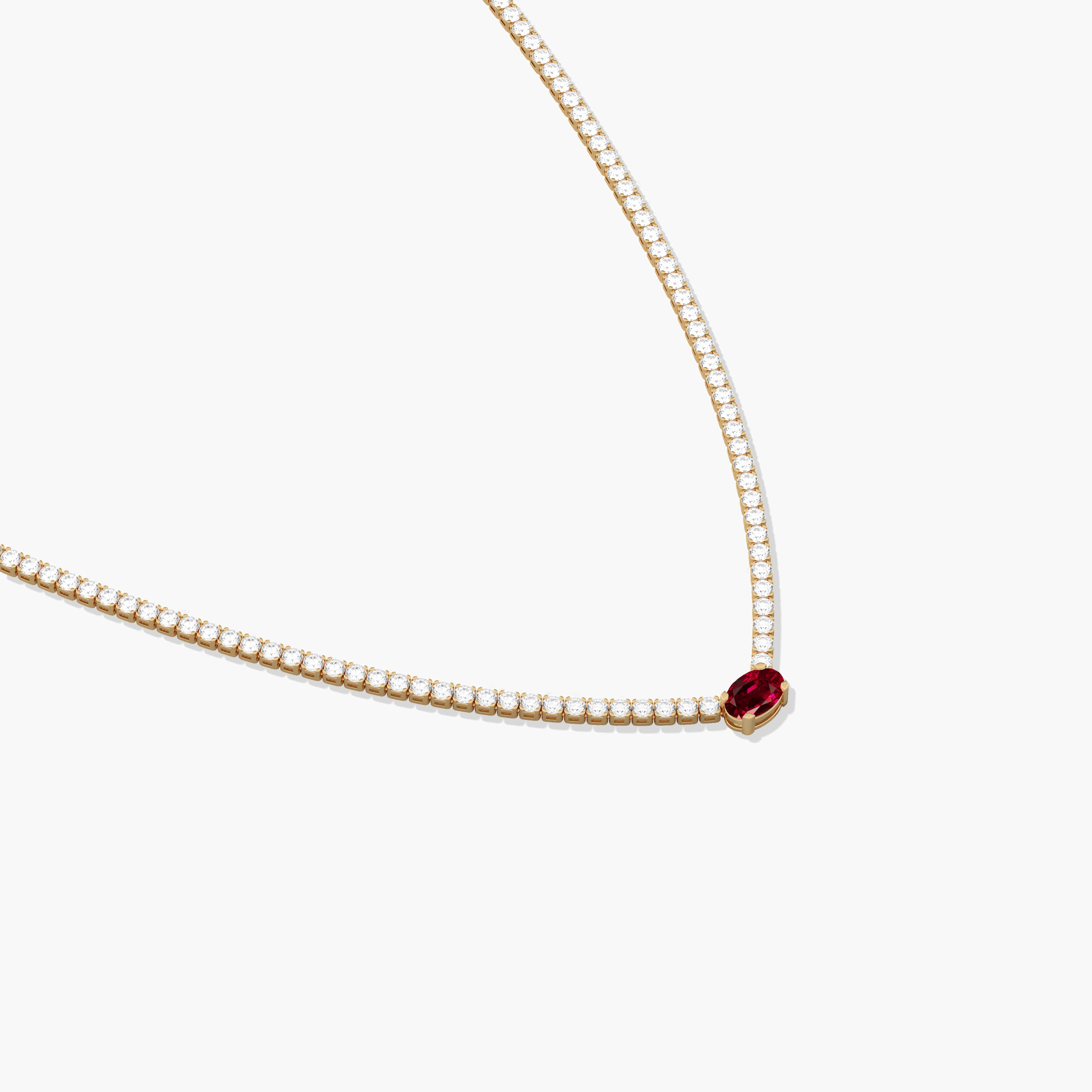 ruby tennis necklace