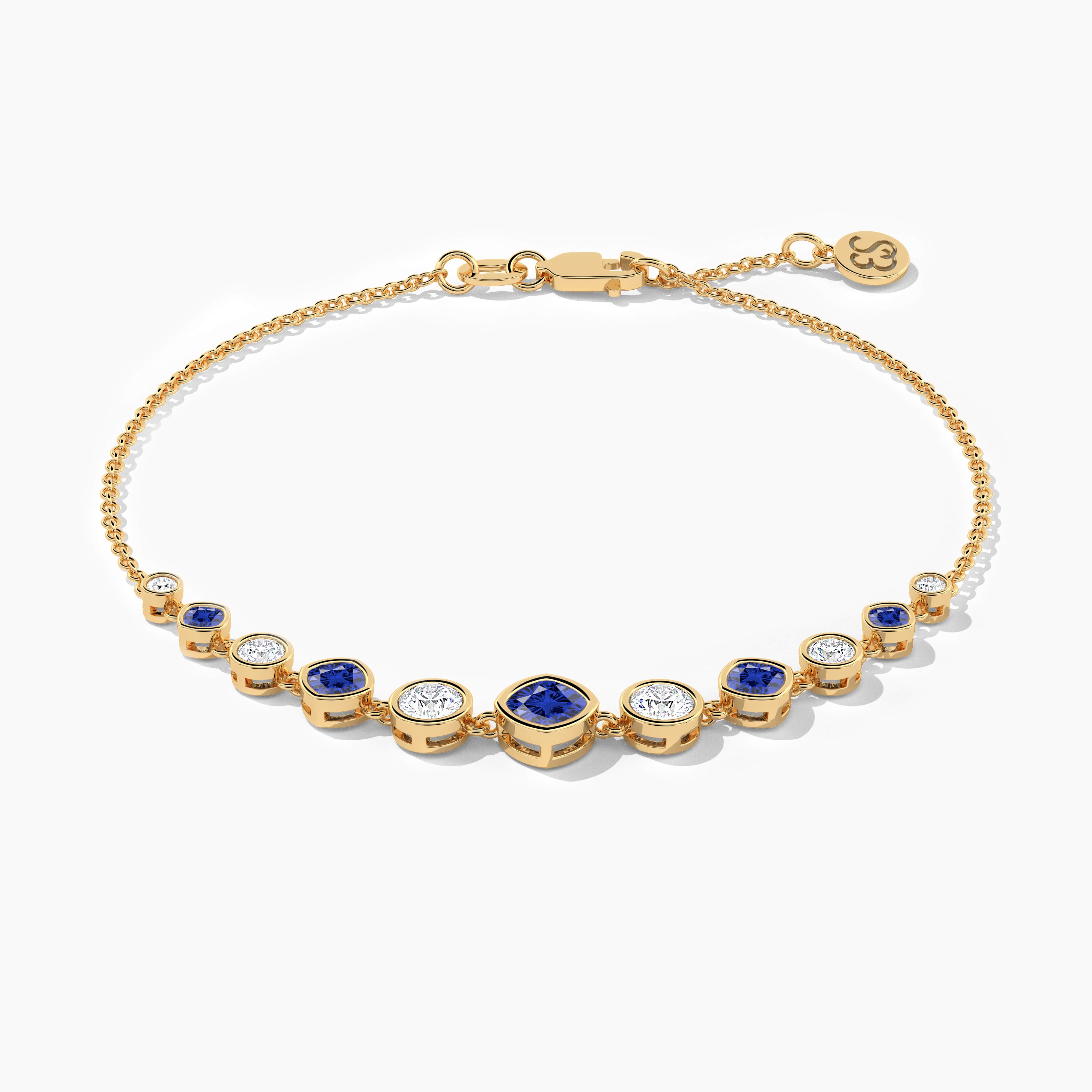 blue sapphire and diamond bracelet