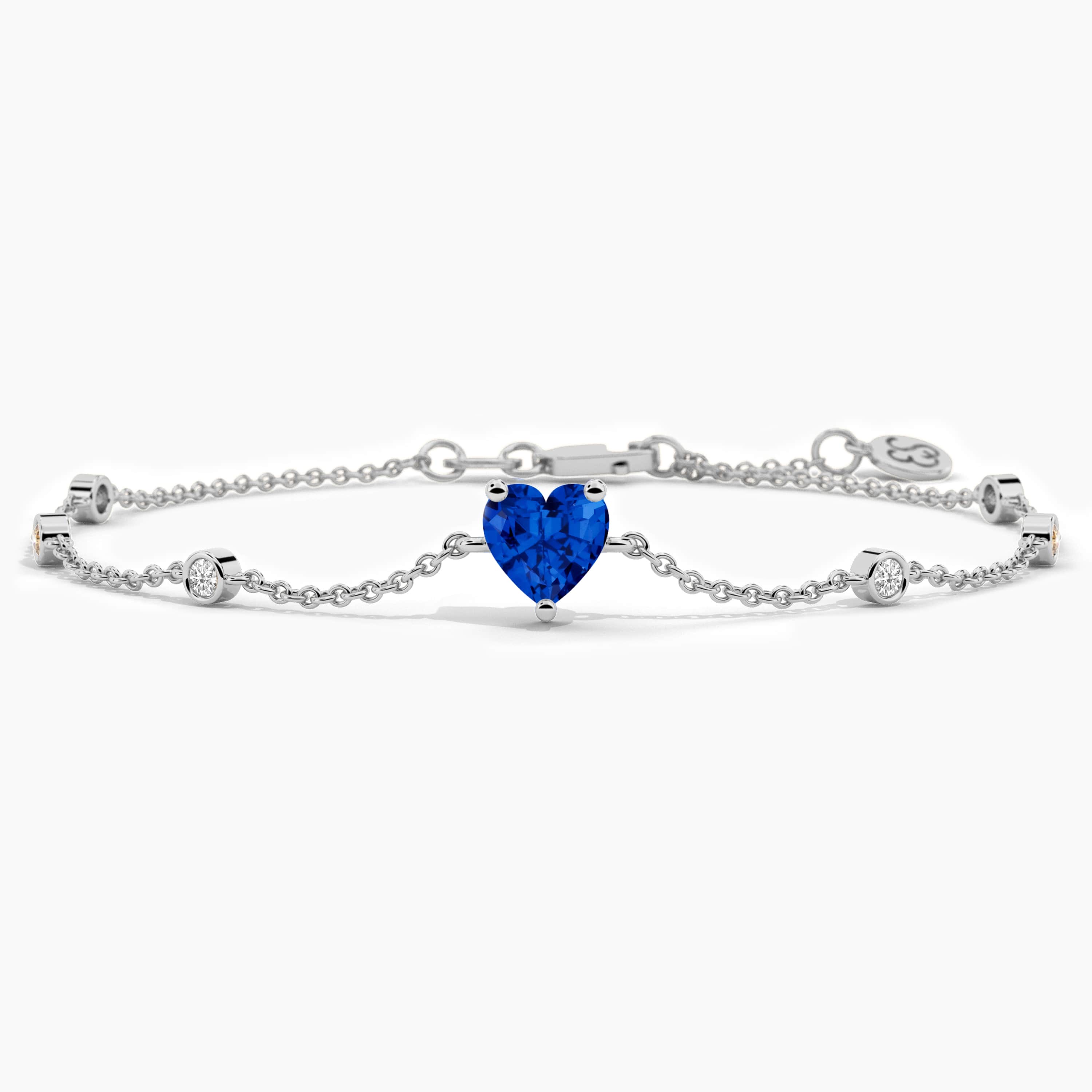 diamond bracelet with sapphire