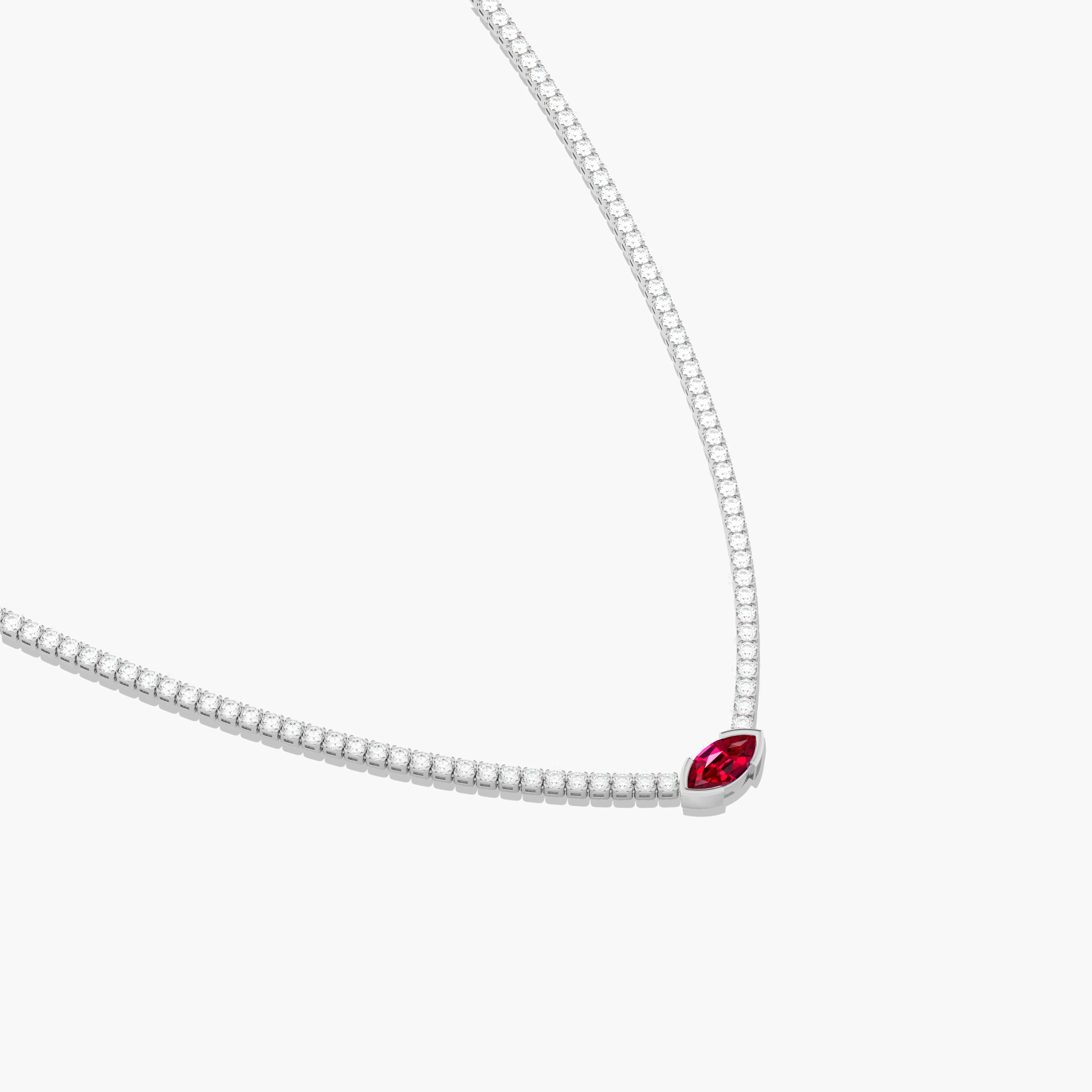 ruby necklace white gold