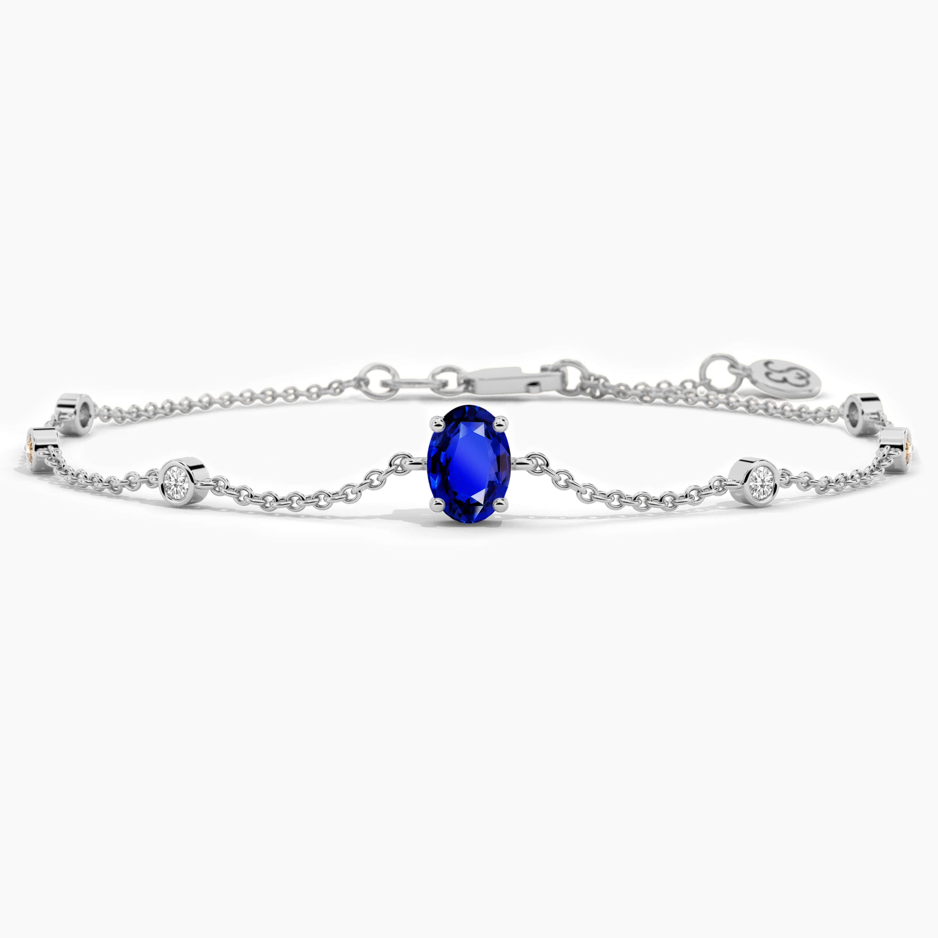 sapphire bracelet white gold