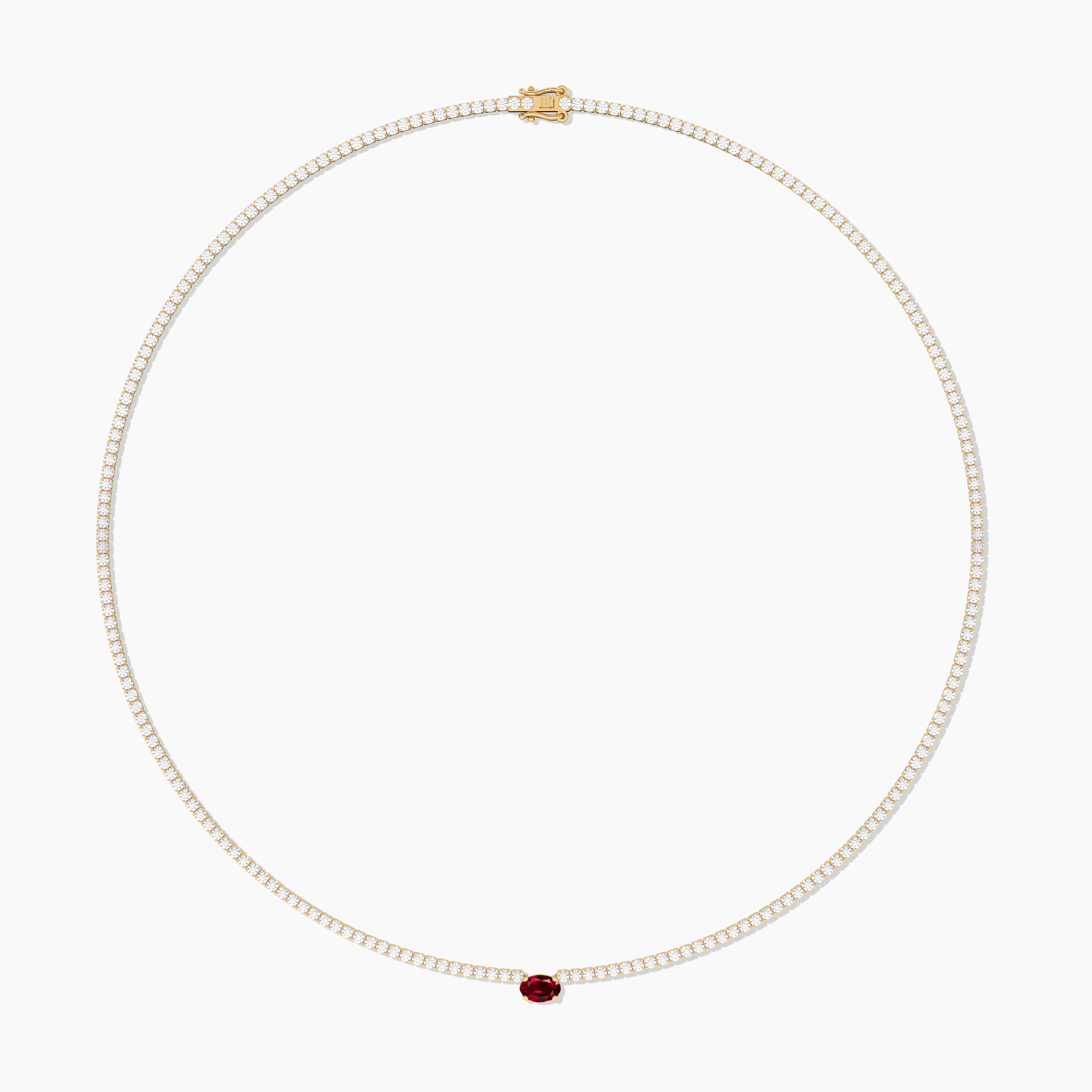 ruby necklace gold