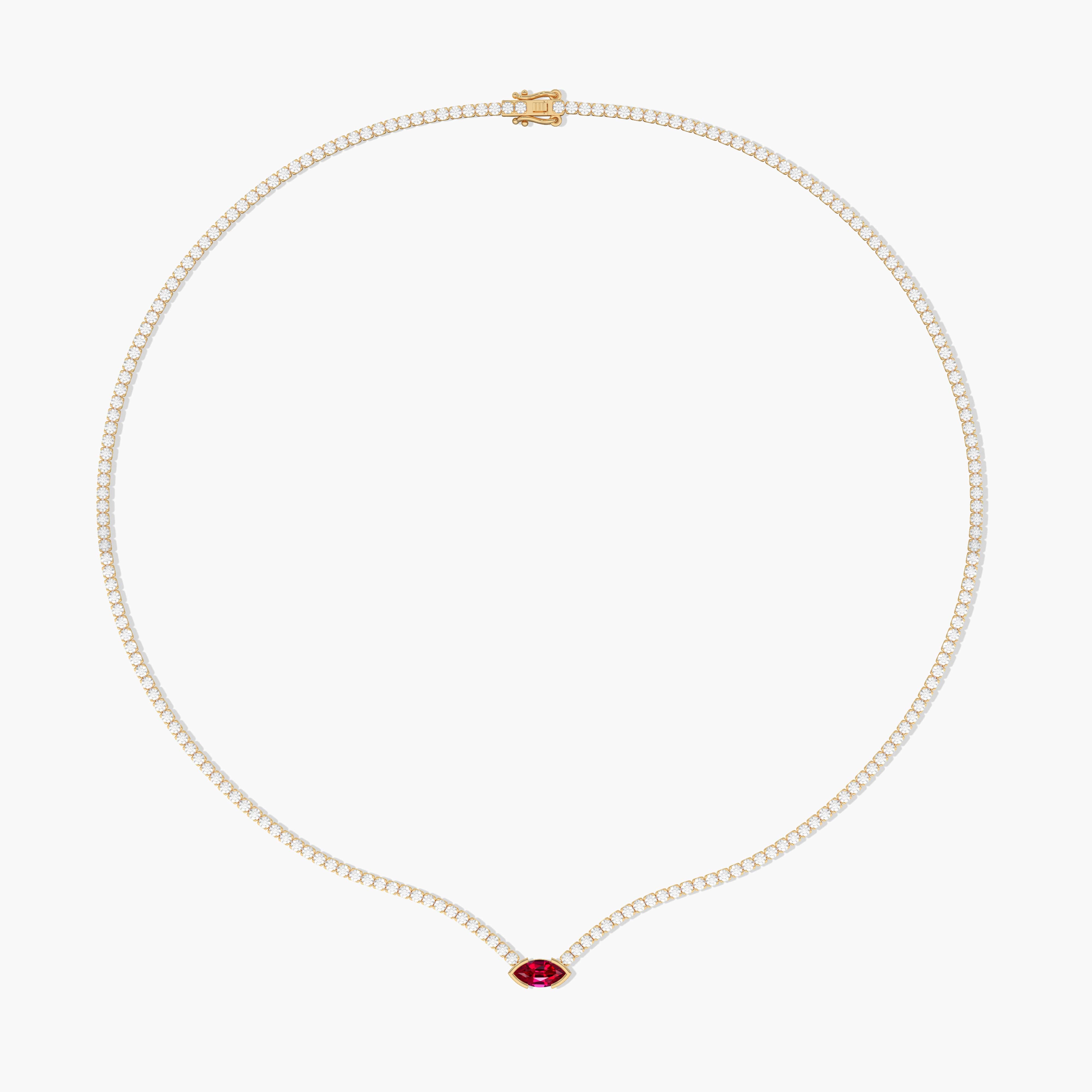 ruby pendant gold necklace