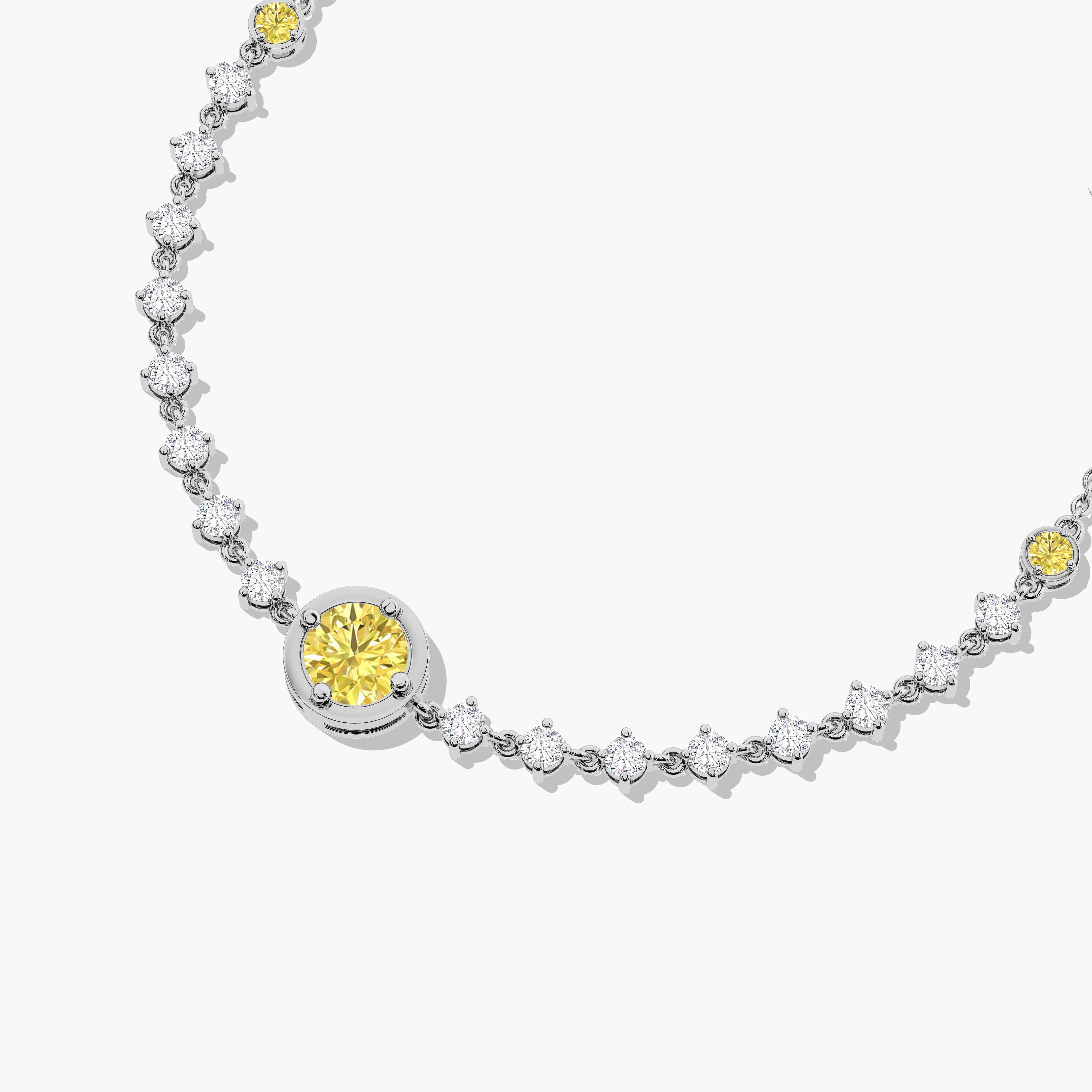 Canary Yellow Diamond Tennis Bracelet