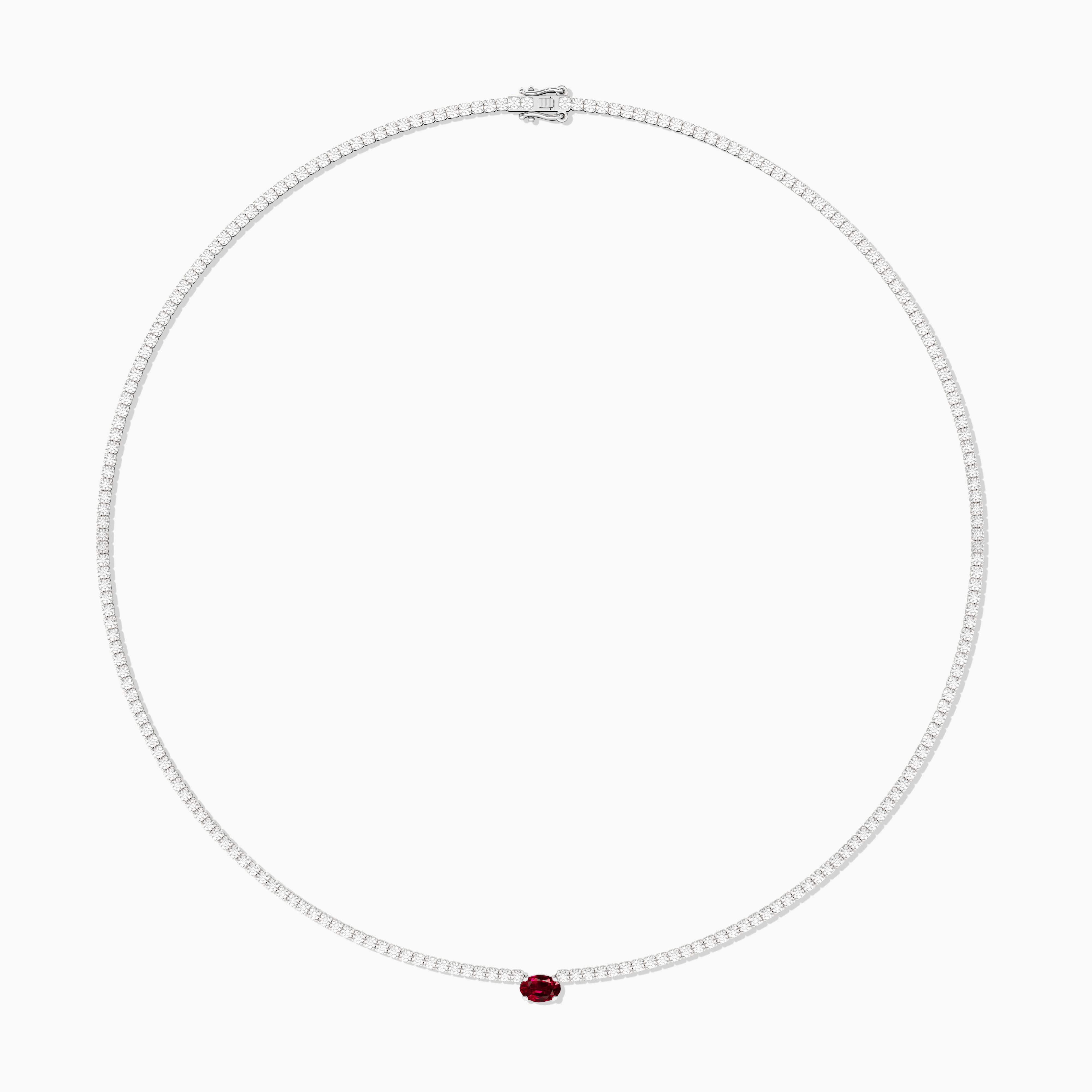 white gold and ruby necklace