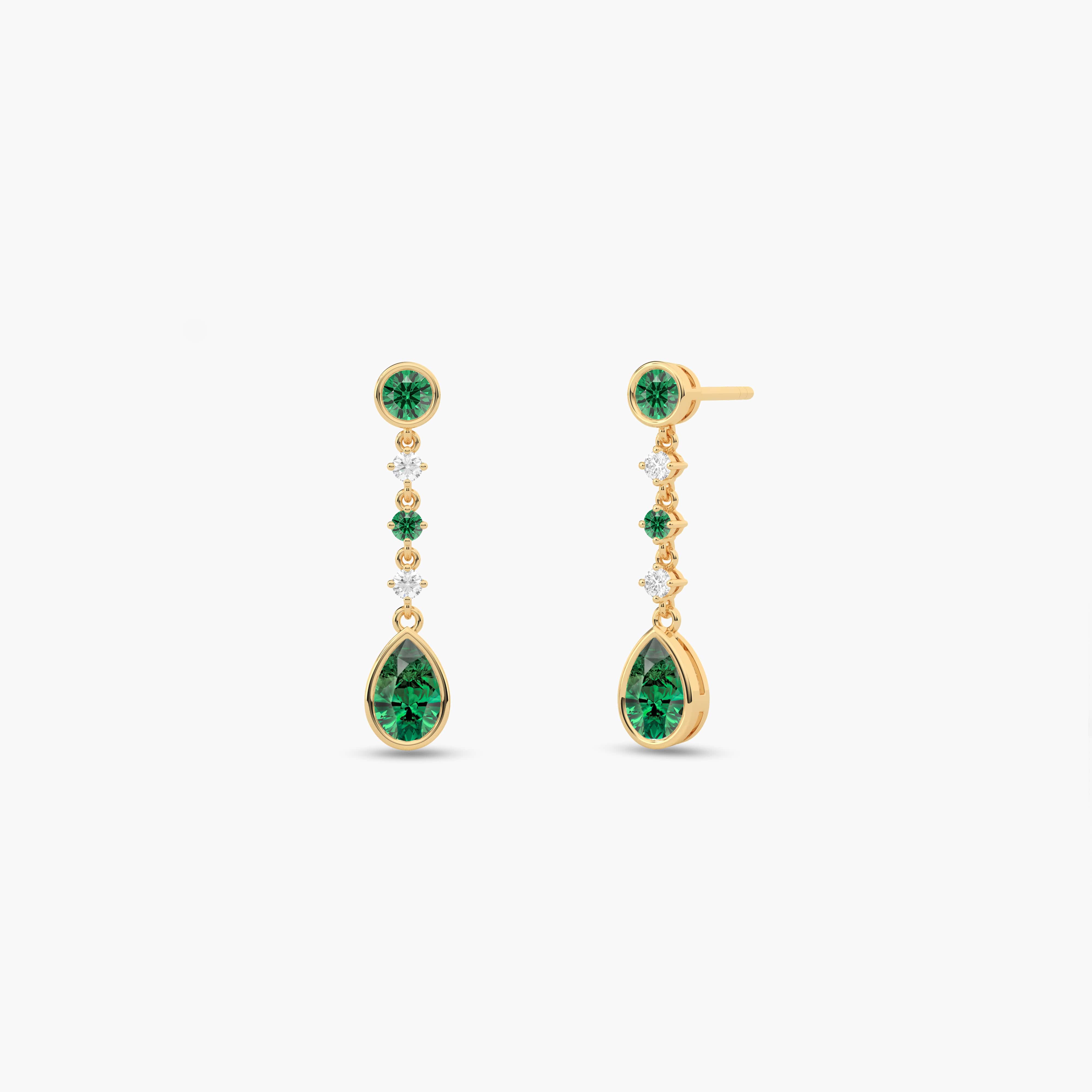 gold and gemstone earrings