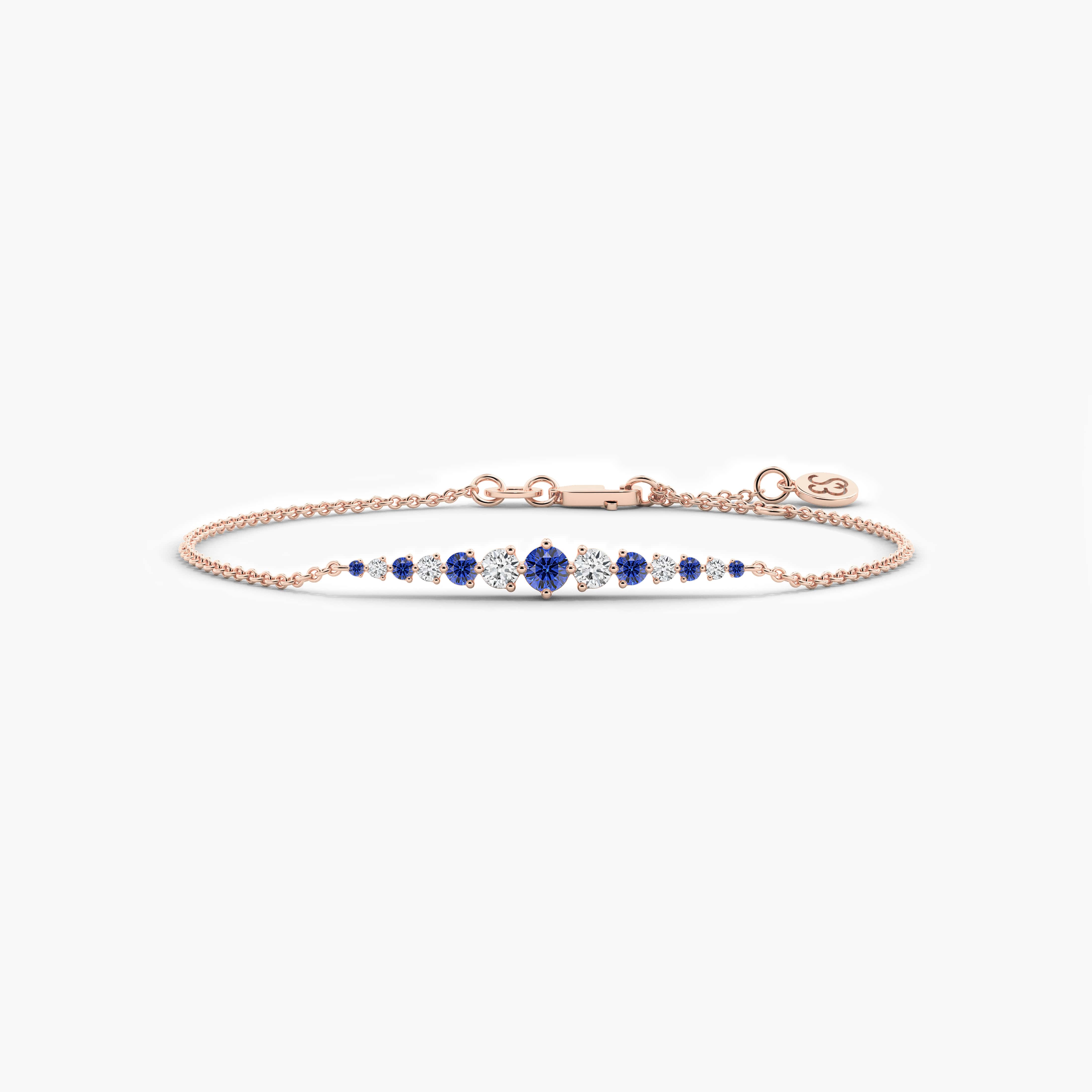 blue sapphire diamond bracelet