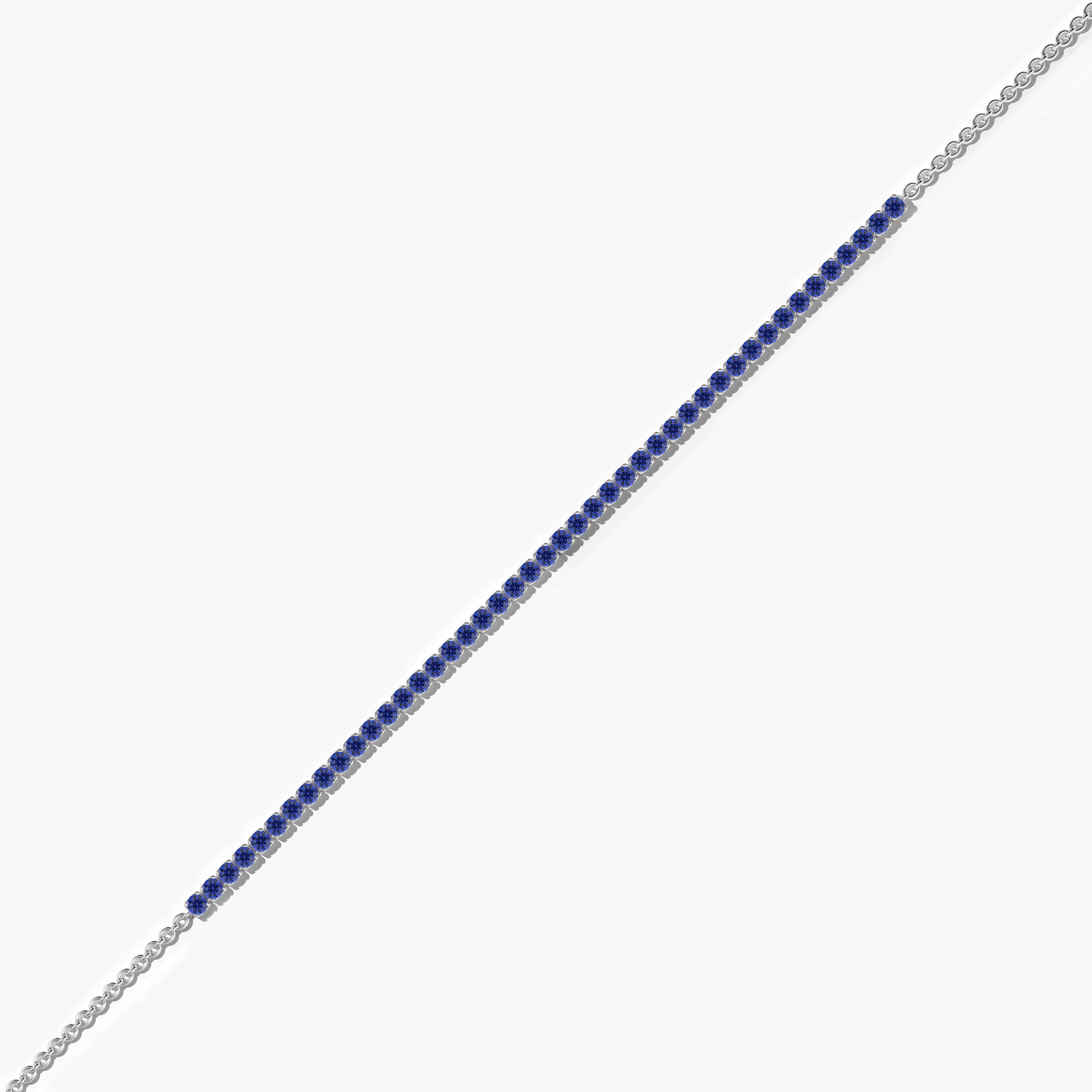 sapphire and diamond bracelet white gold​