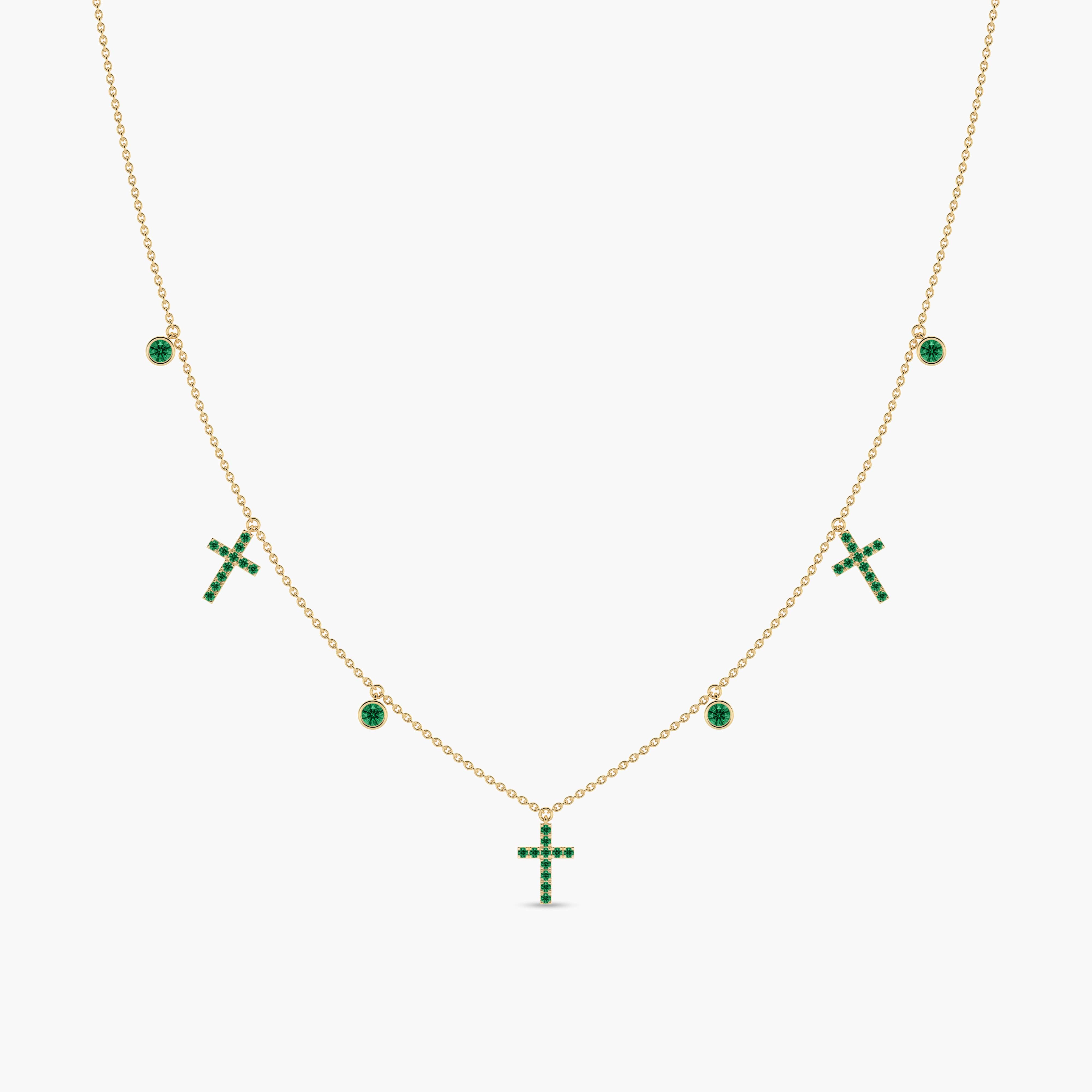 emerald diamond necklace