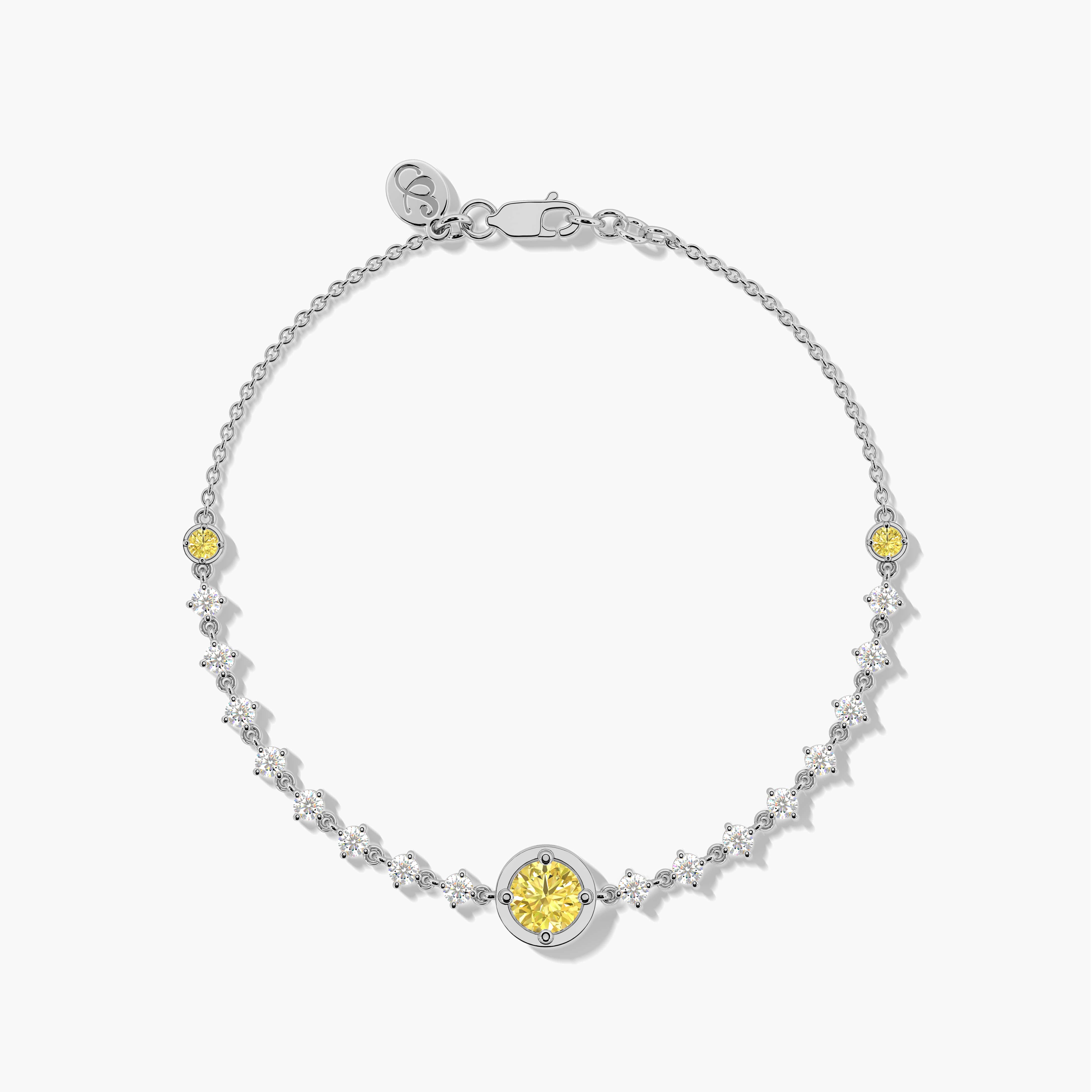 Canary Yellow Diamond Tennis Bracelet