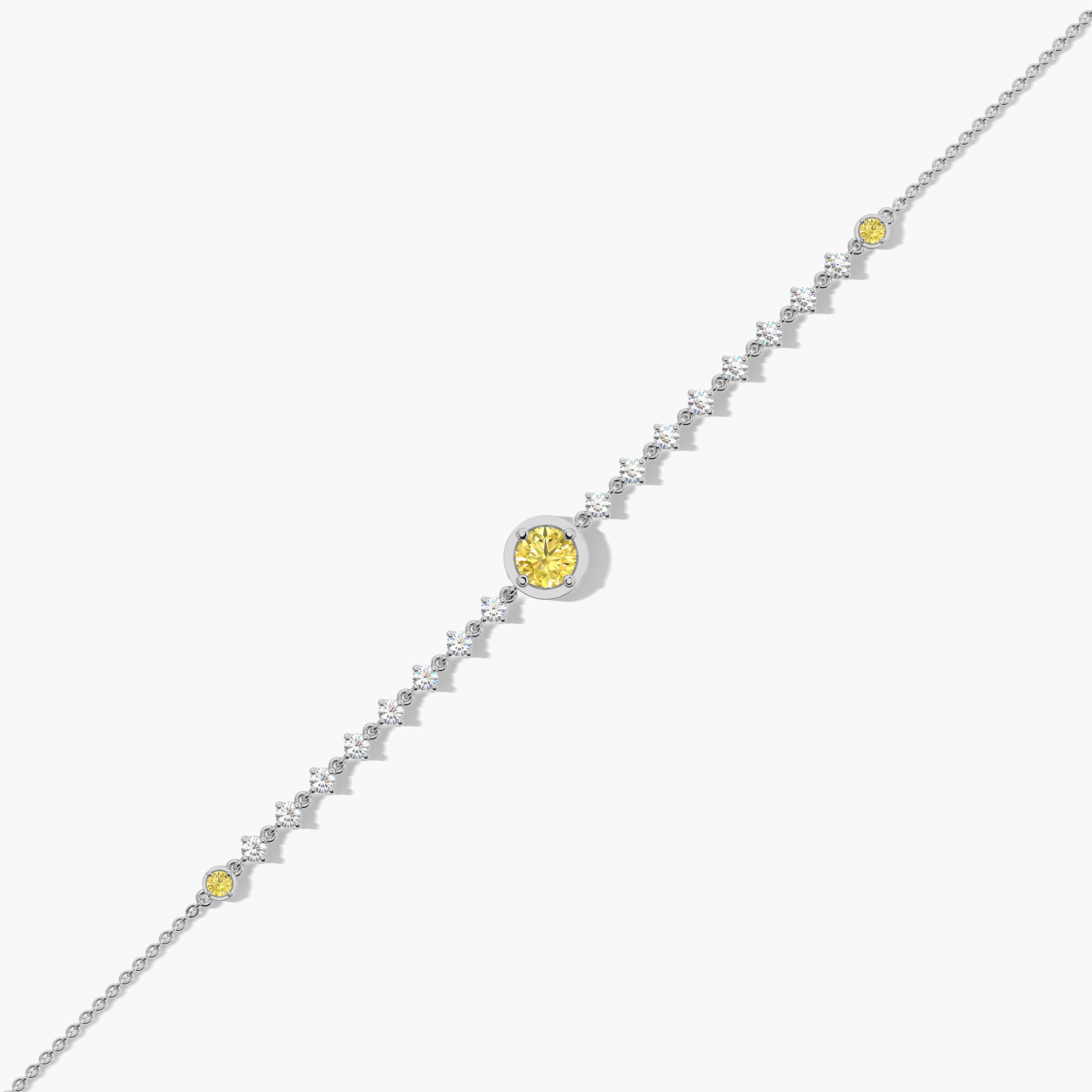 Canary Yellow Diamond Tennis Bracelet