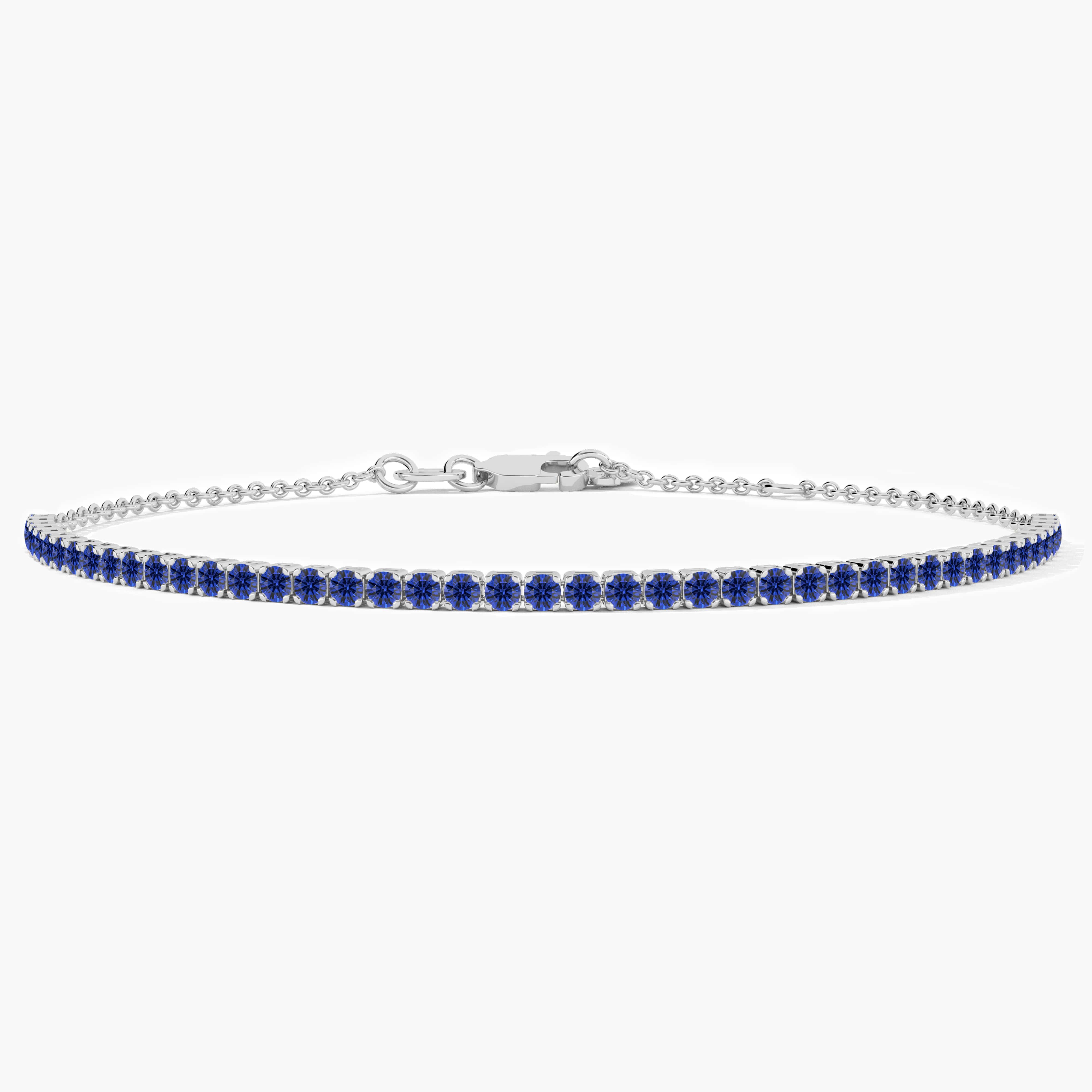 sapphire tennis bracelet white gold​