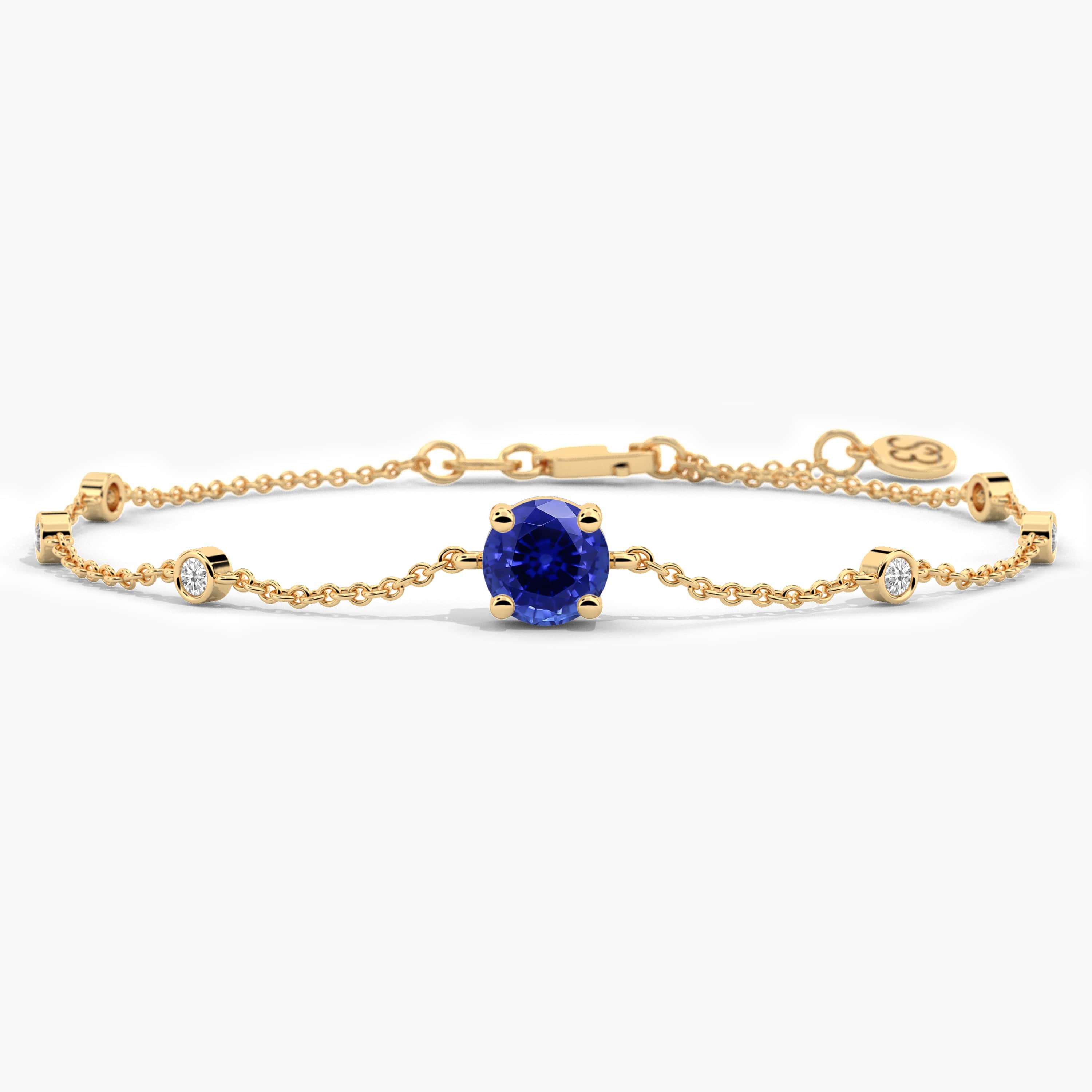 blue sapphire and diamond bracelet