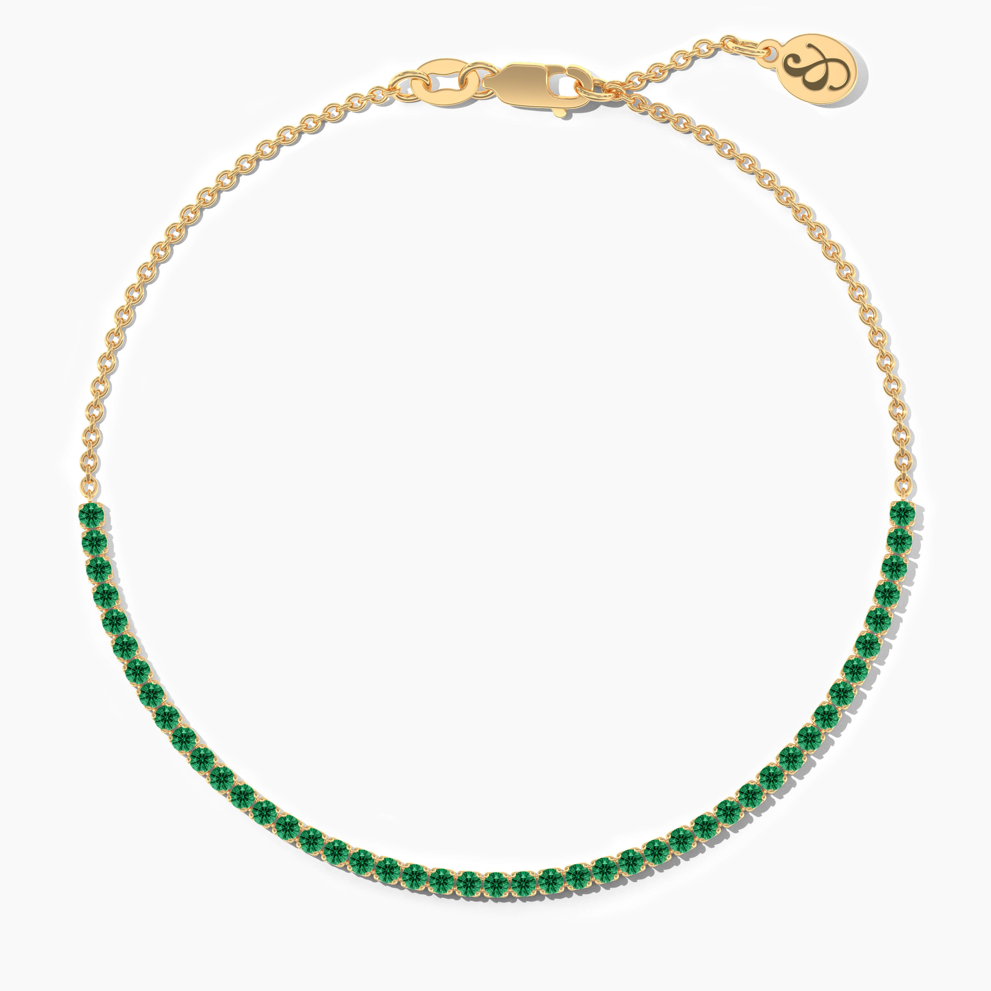 14k gold emerald bracelet​