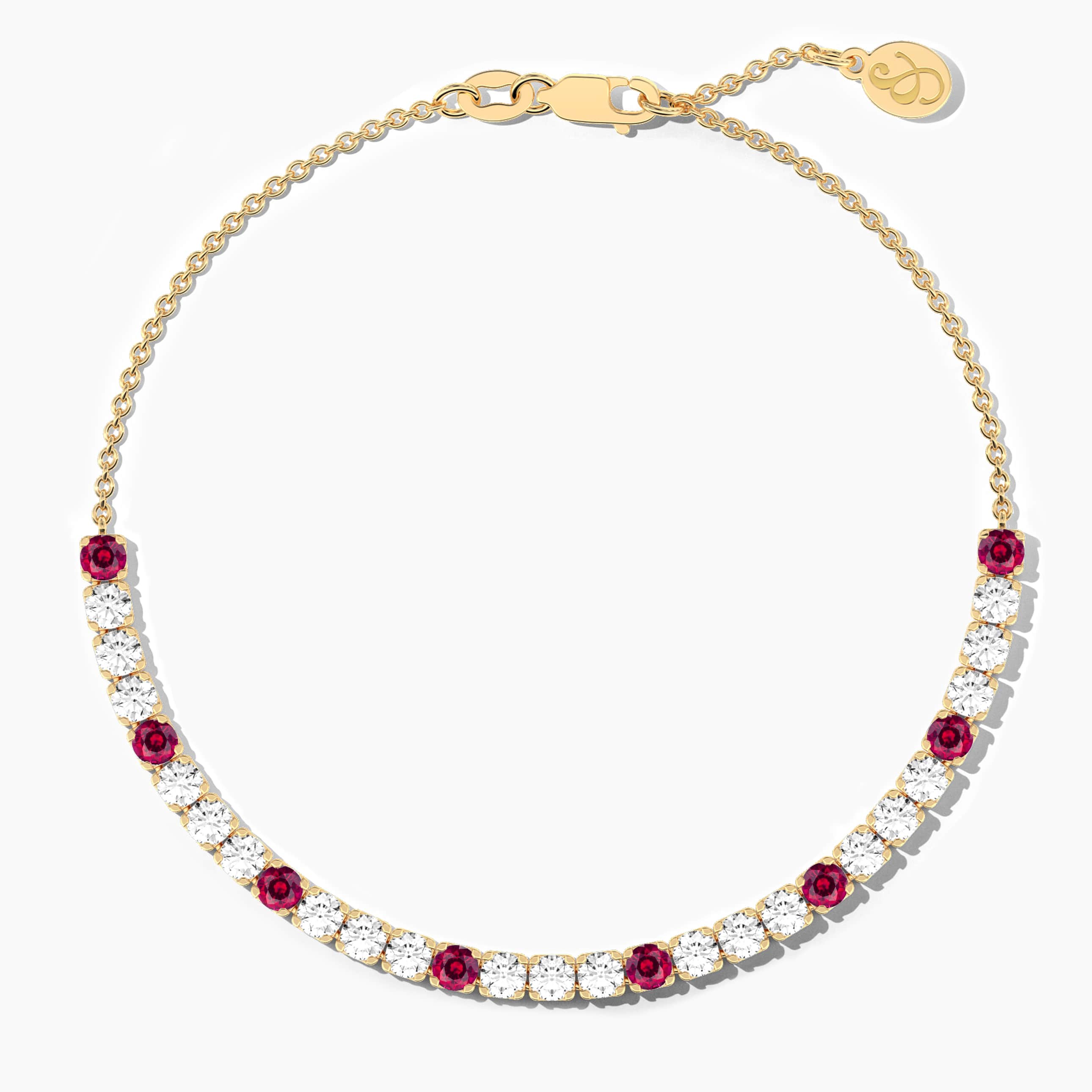 red gemstone bracelet