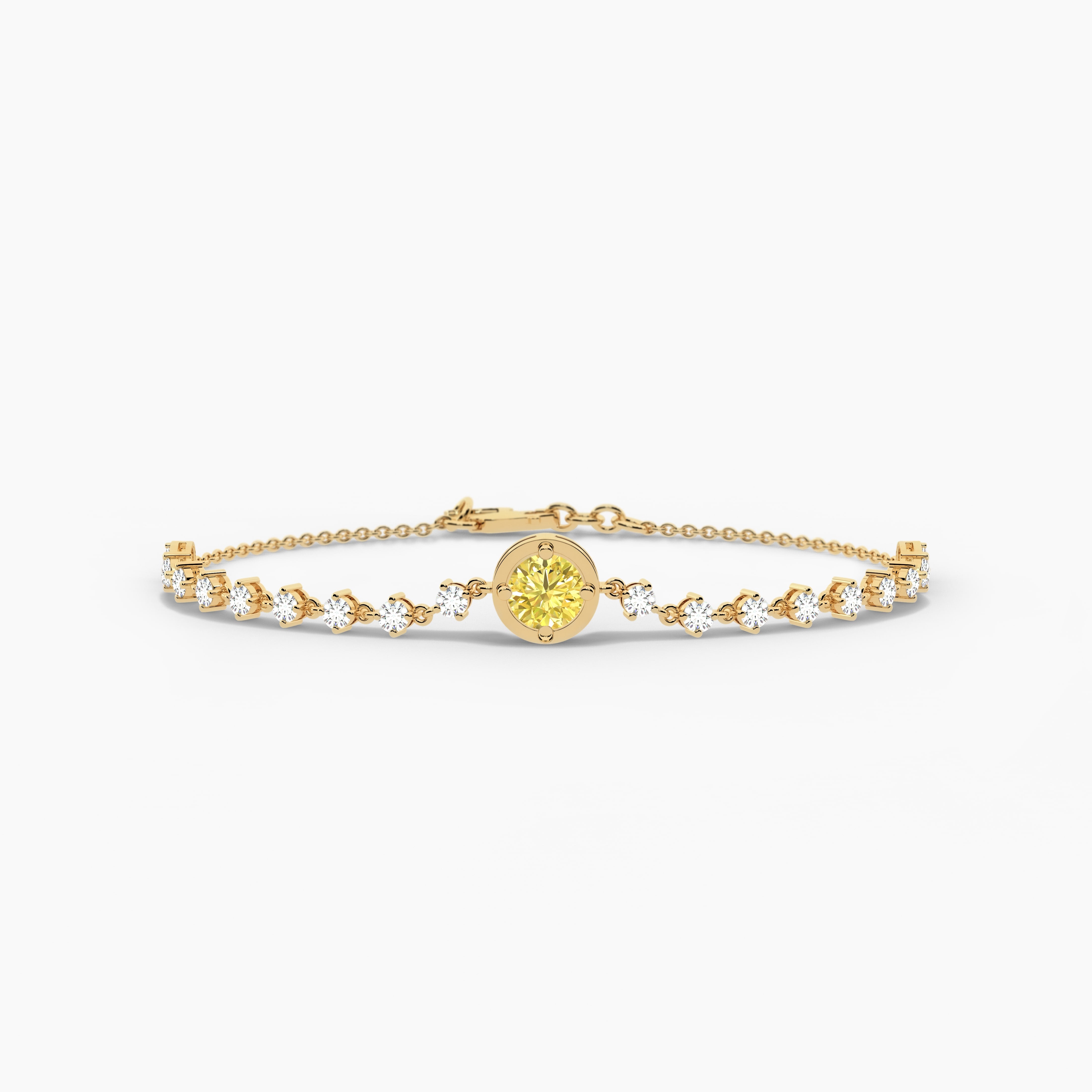 Yellow gemstone bracelet gold