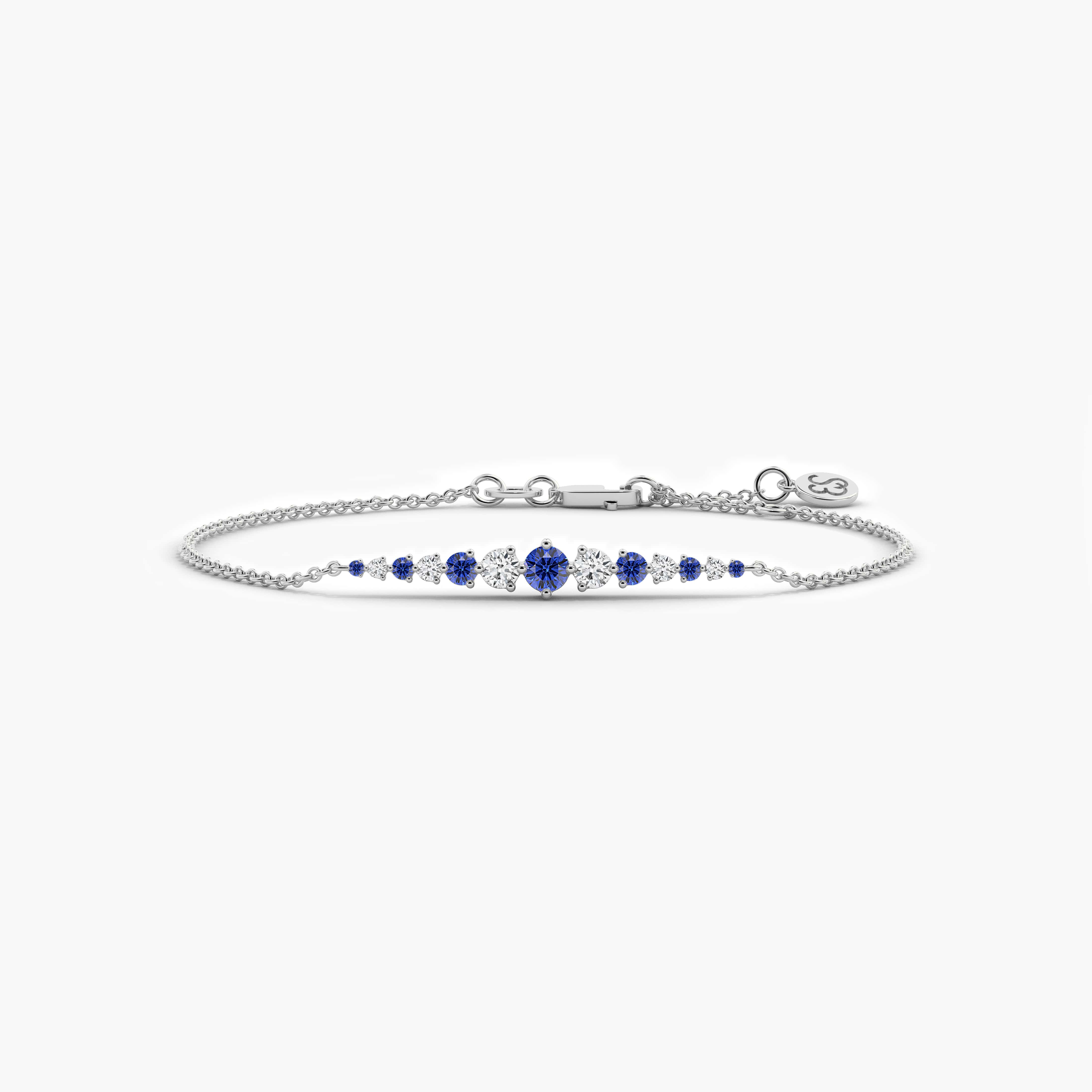 white gold and sapphire bracelet