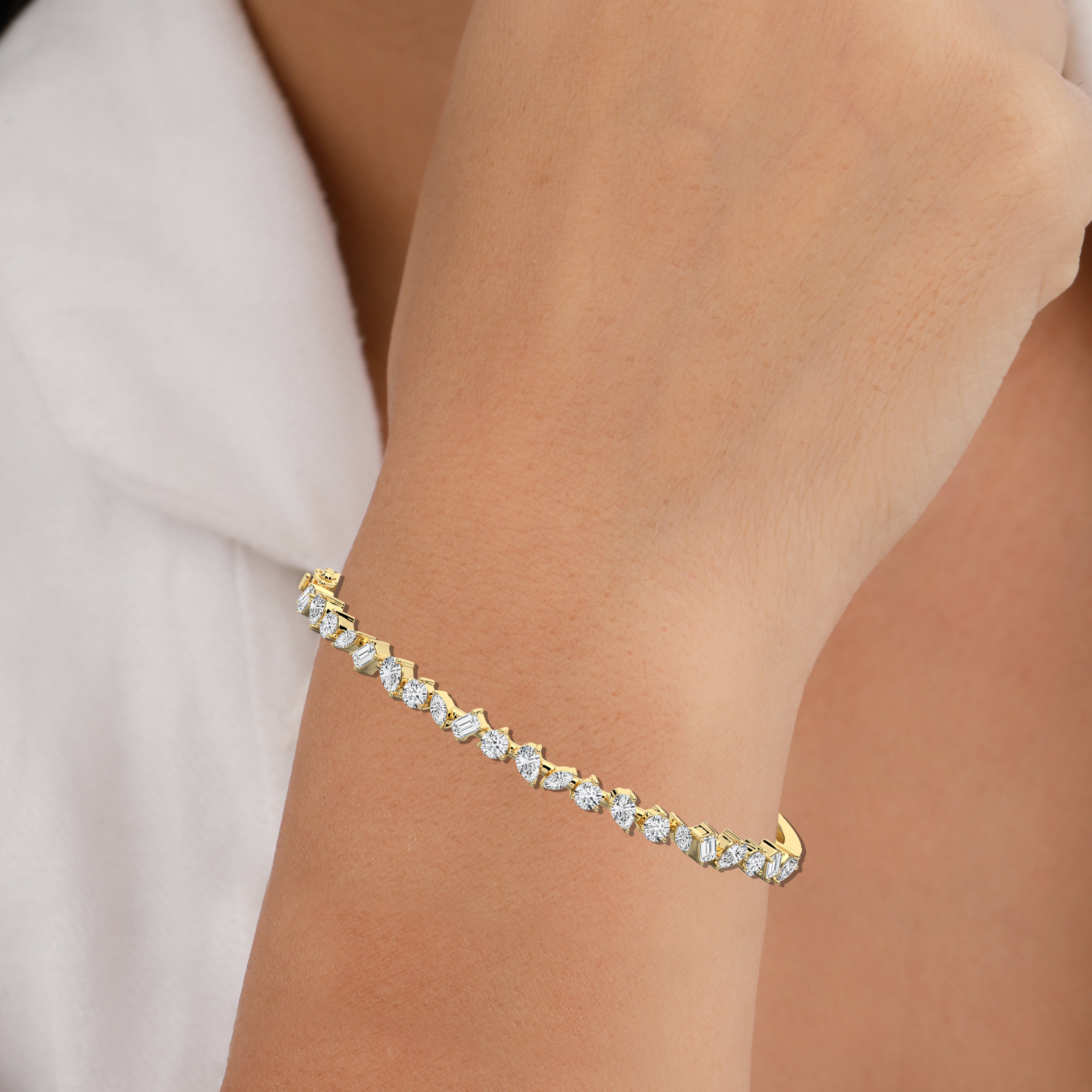 diamond bangle bracelets with open box lock