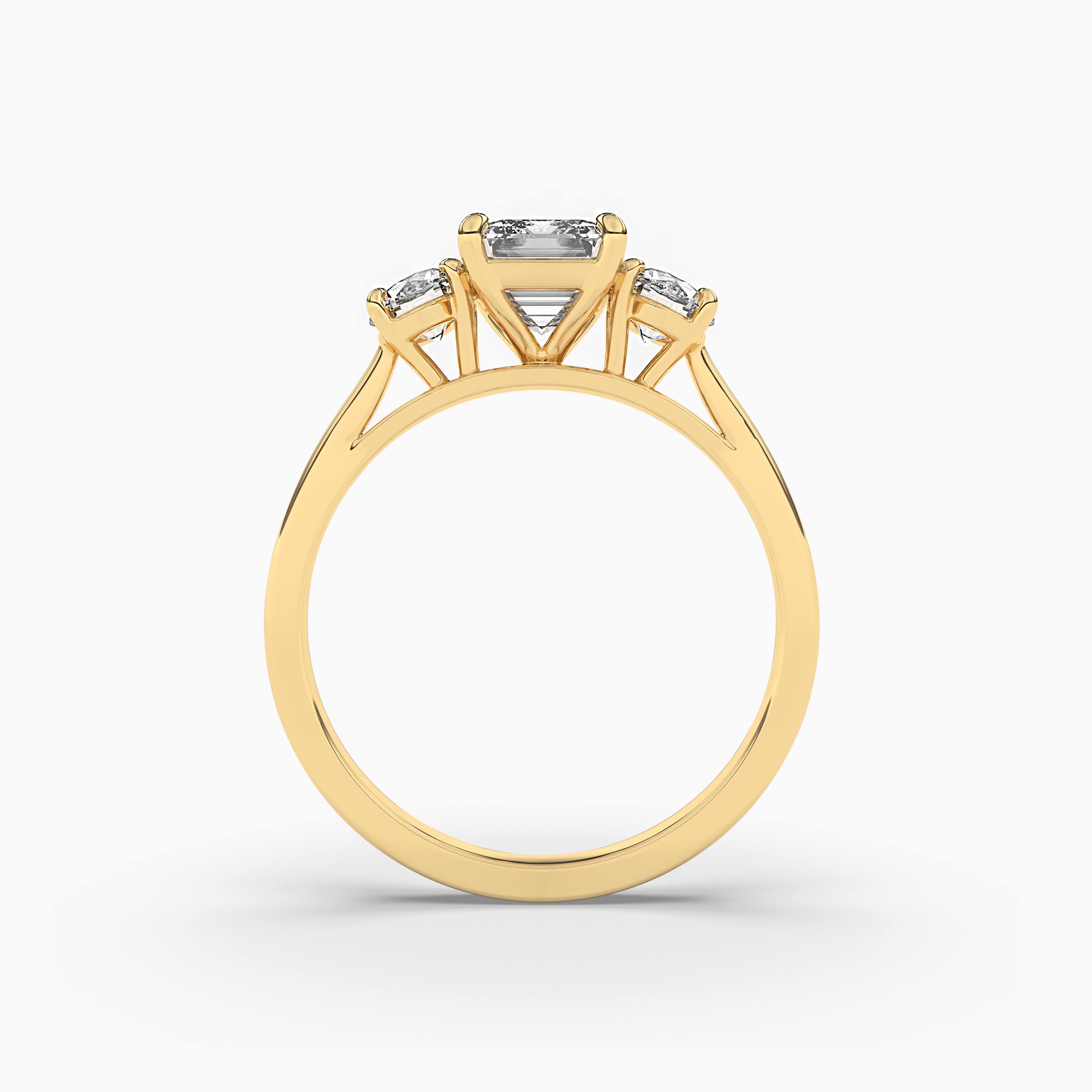 Emerald Engagement Ring Yellow Gold