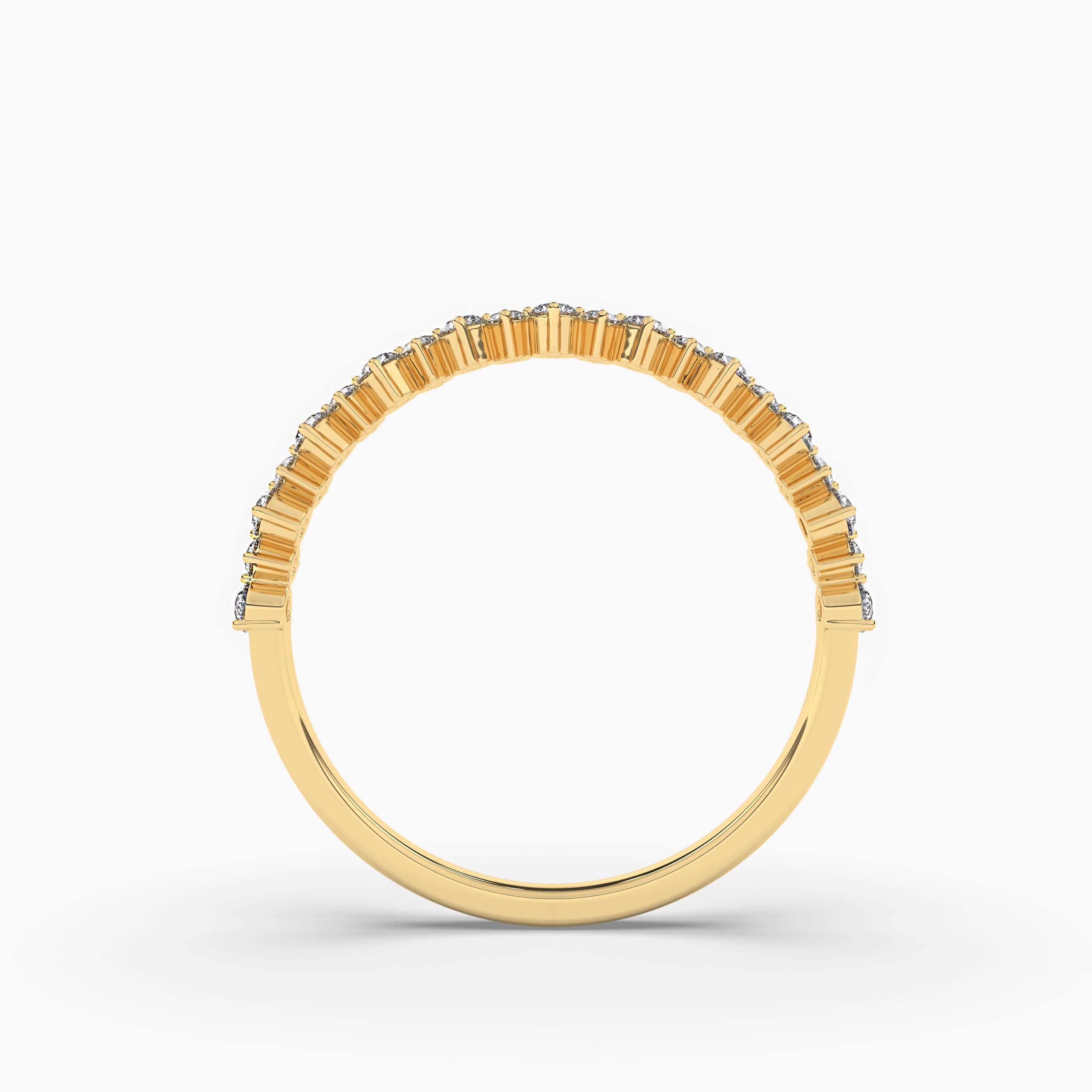 Wedding Eternity Stackable Yellow Gold Ring