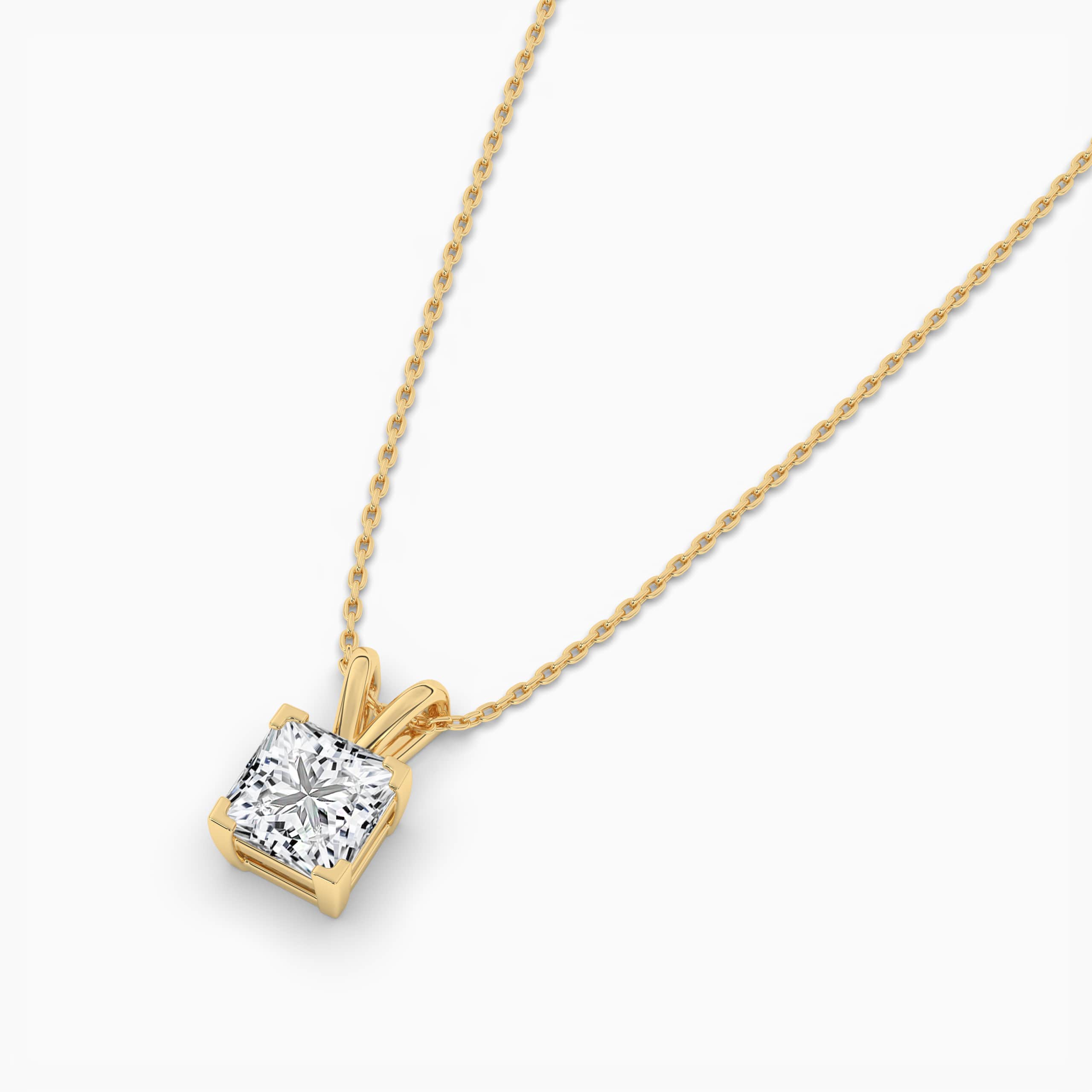 Princess diamond necklace solitaire