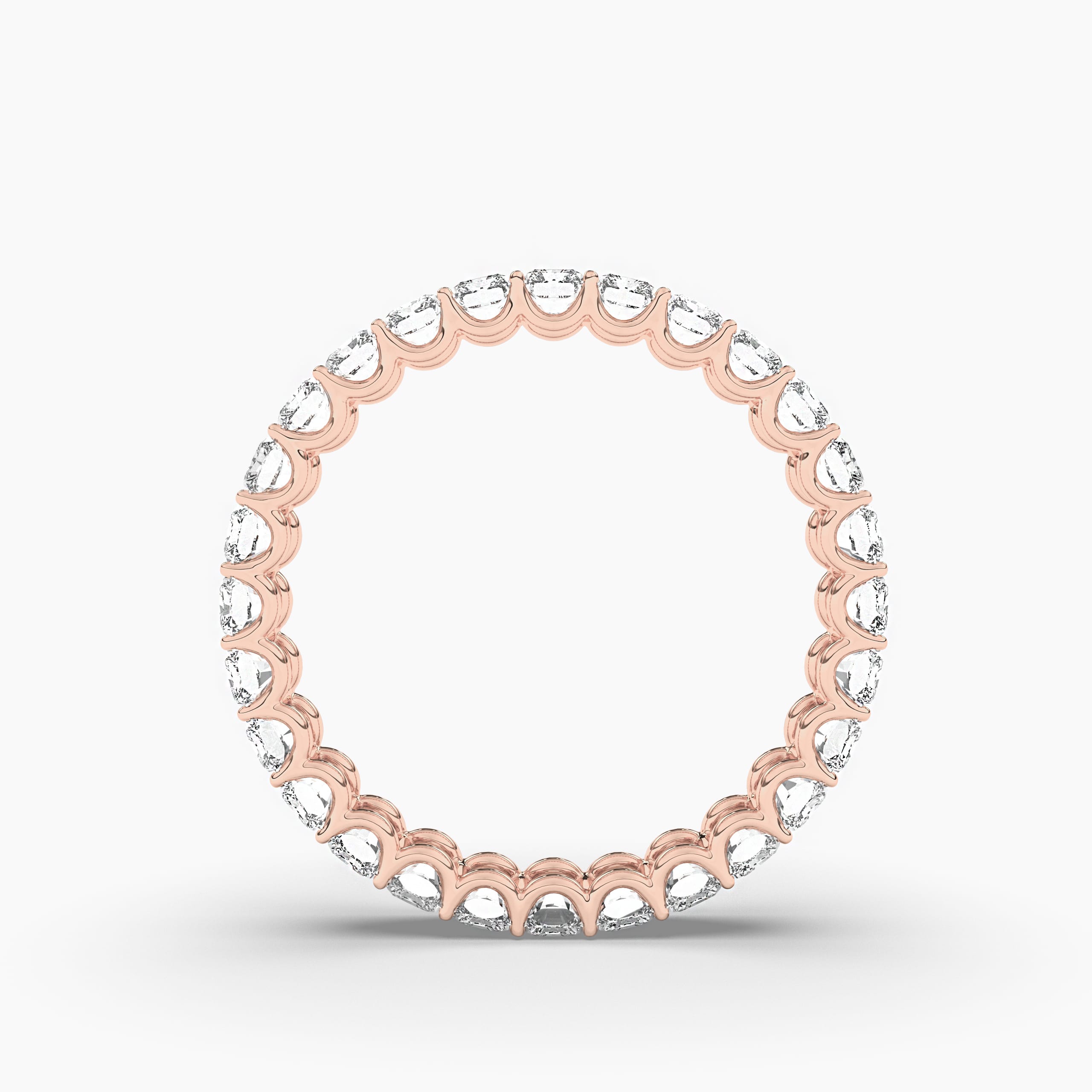 Radiant Cut Diamond Eternity Band Rose Gold For Woman