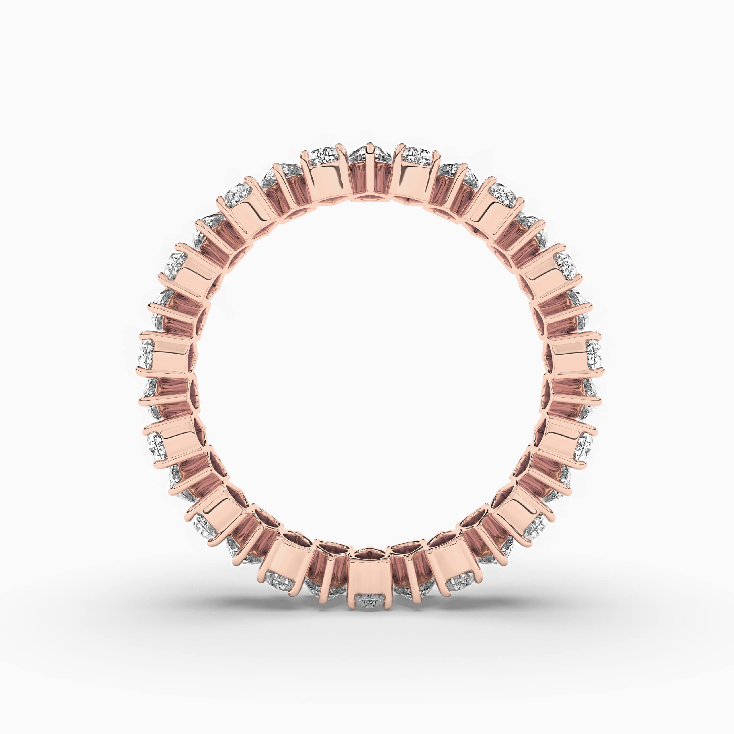 Wedding Band Stackable Ring set Solid Rose Gold