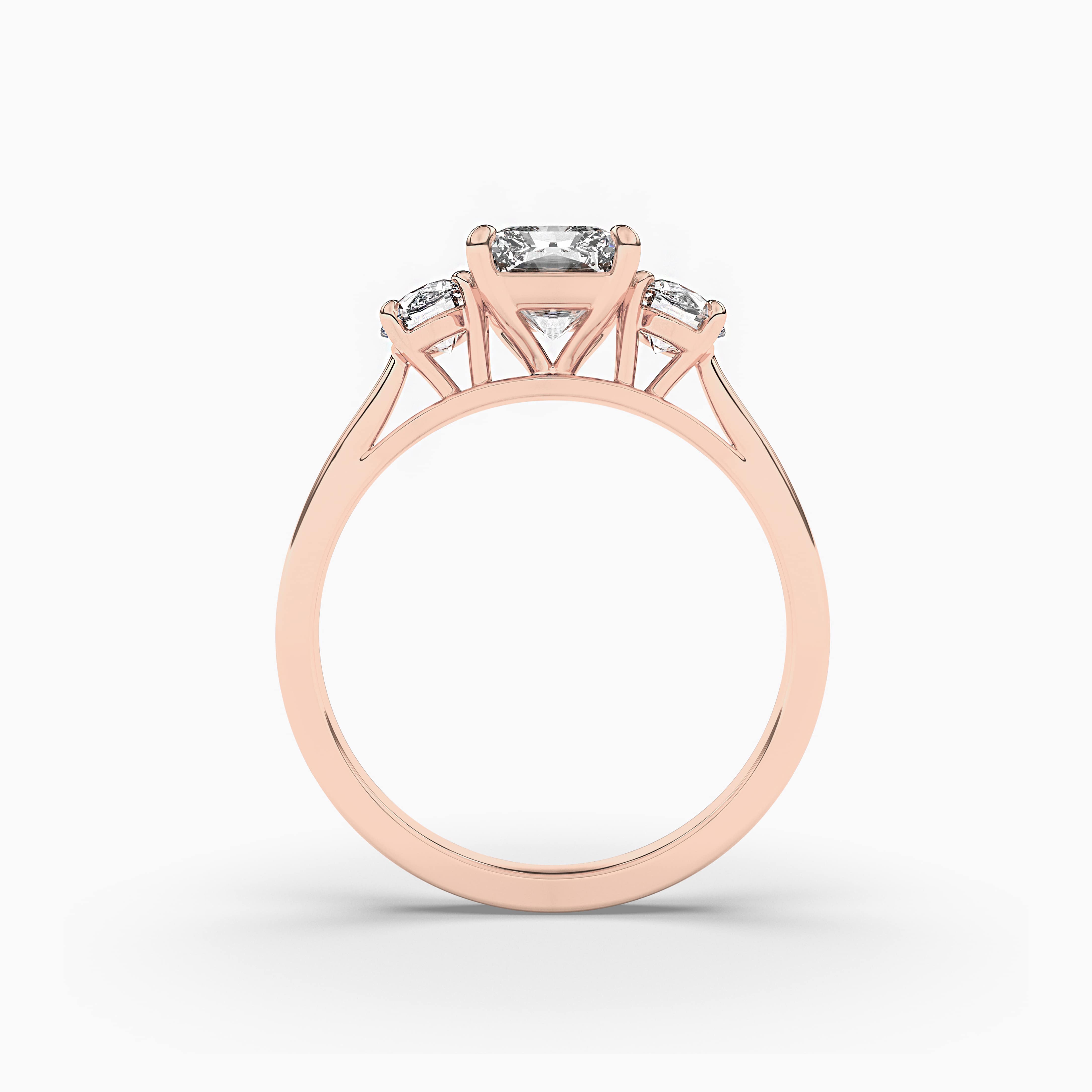 Women's Radiant Shaped Unique Engagement Ring
