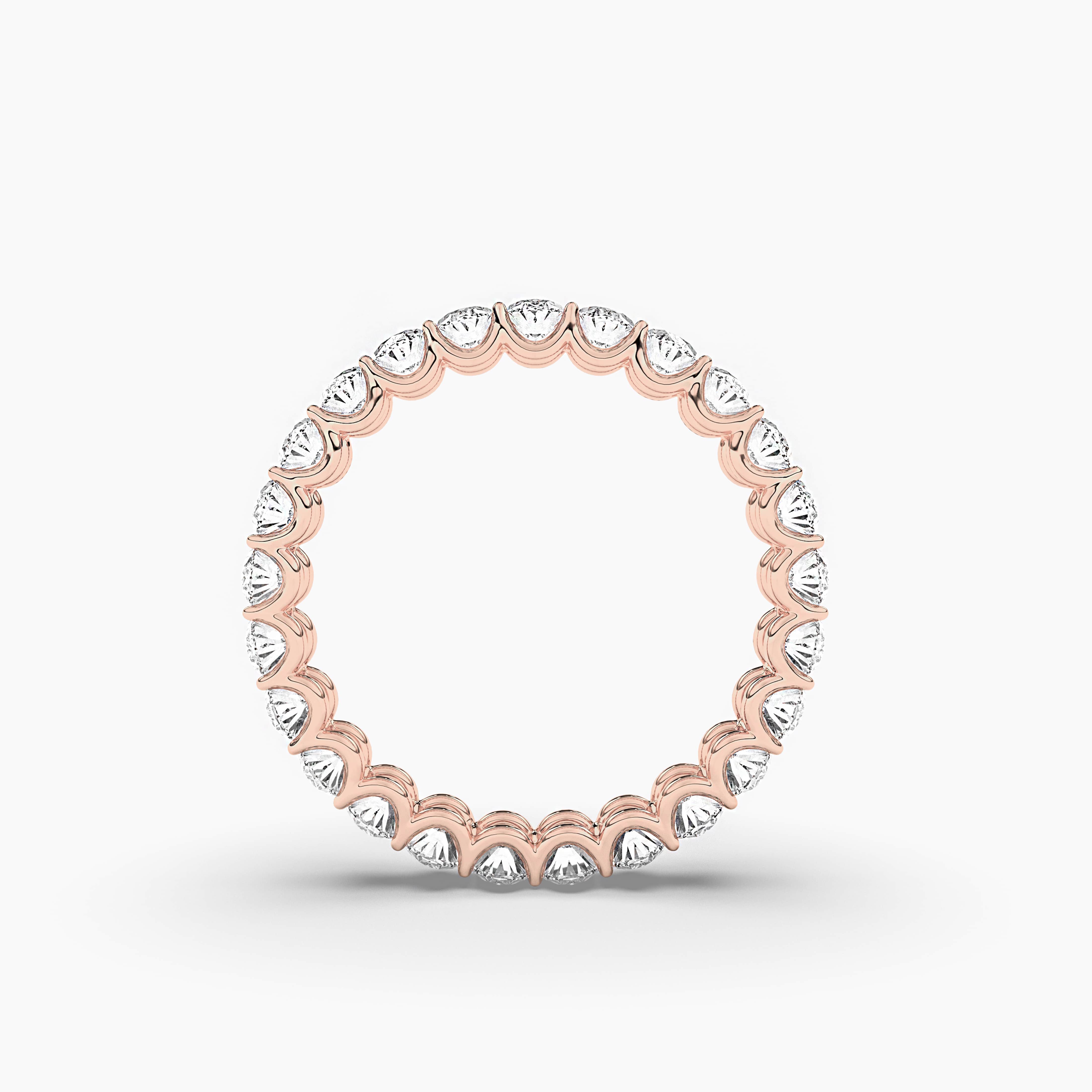 OVAL CUT DIAMOND ETERNITY BAND IN ROSE GOLD FOR WOMAN'S