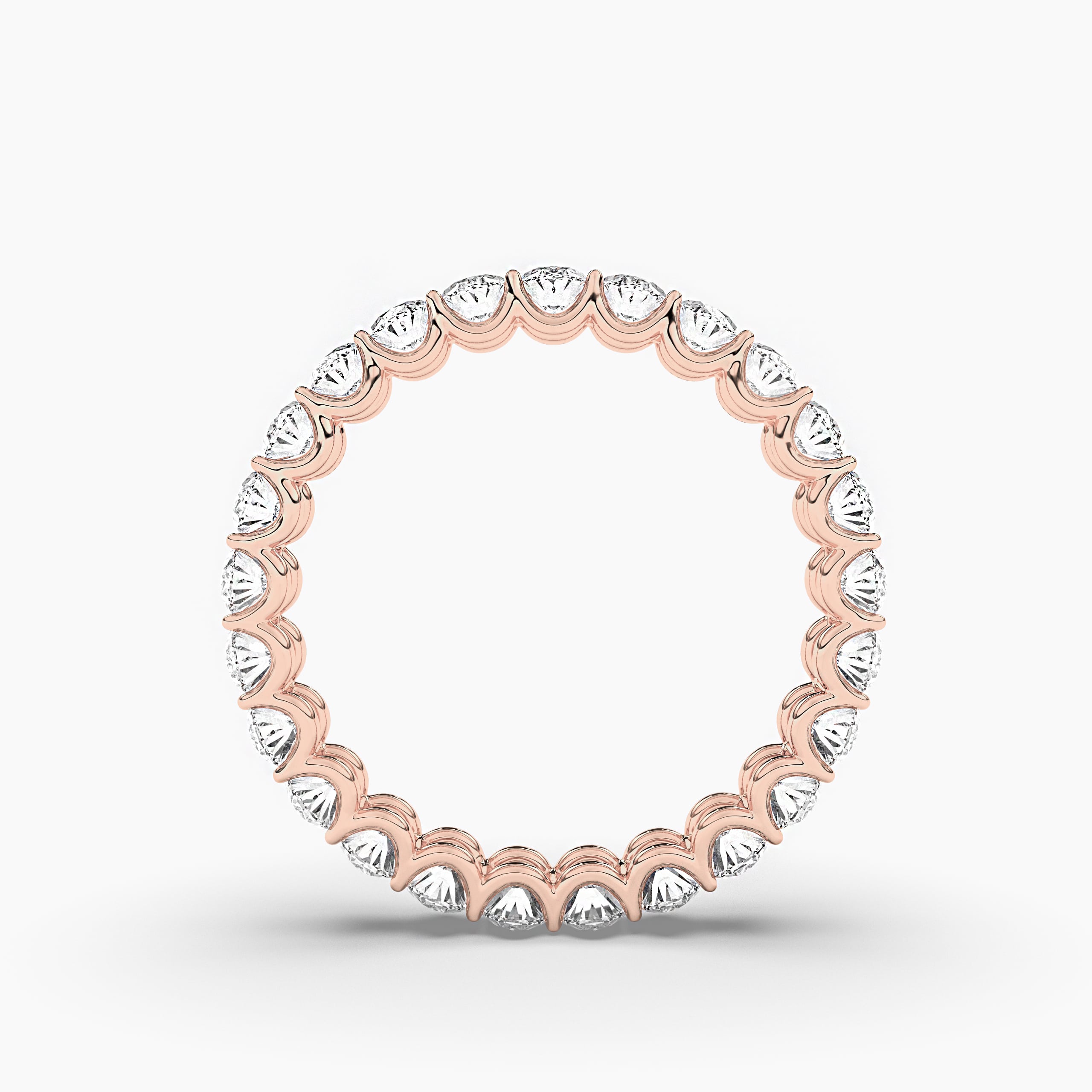 OVAL CUT DIAMOND ETERNITY BAND IN ROSE GOLD FOR WOMAN'S