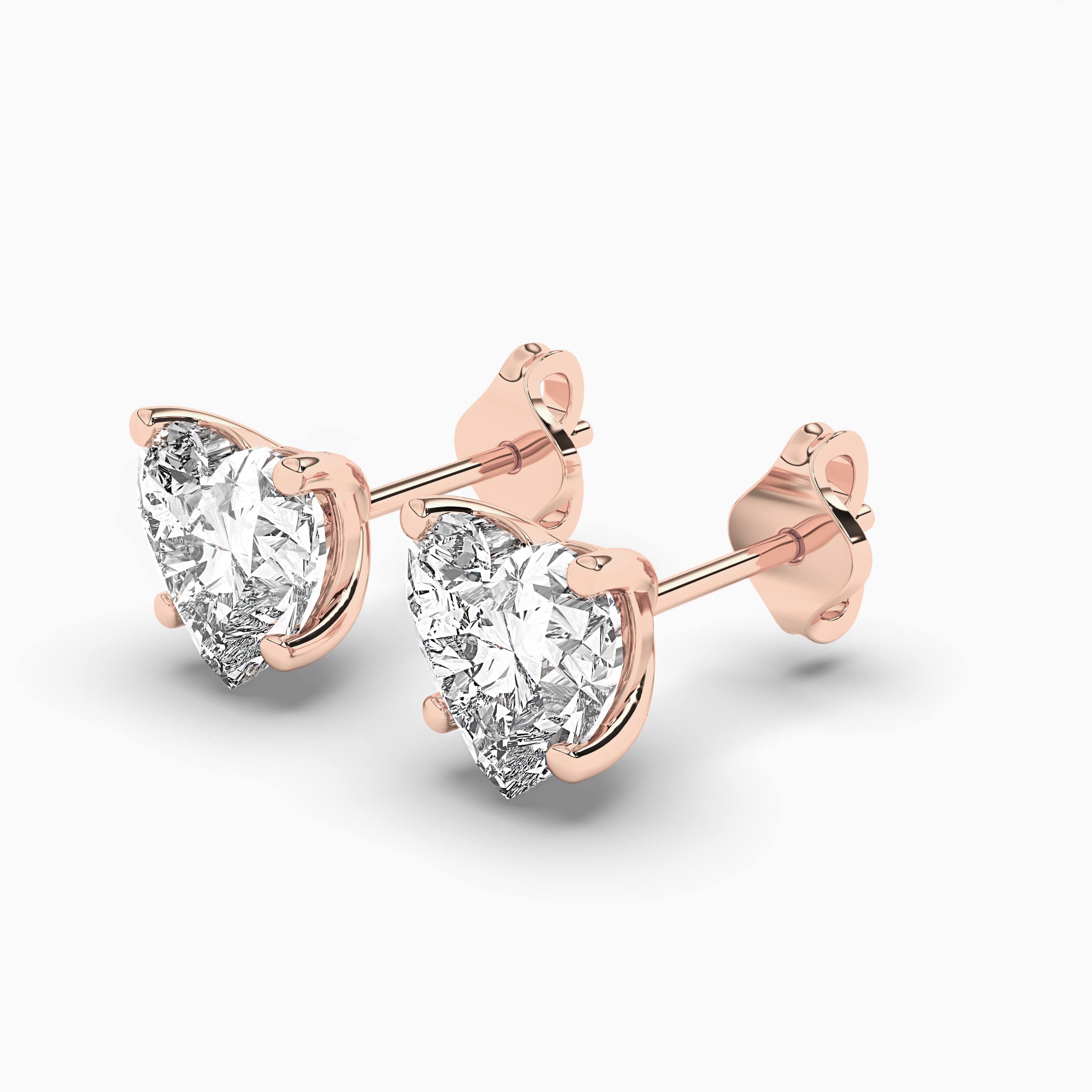 Round Cut Solitaire Studs Diamond Stone