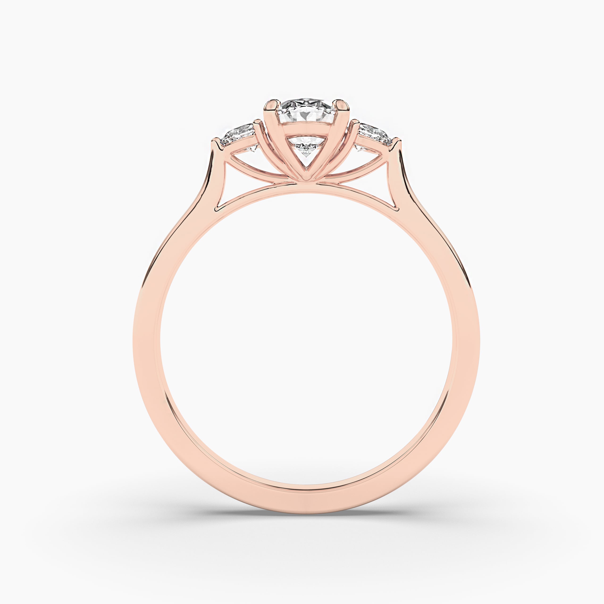 Three Stone Oval Engagement Ring