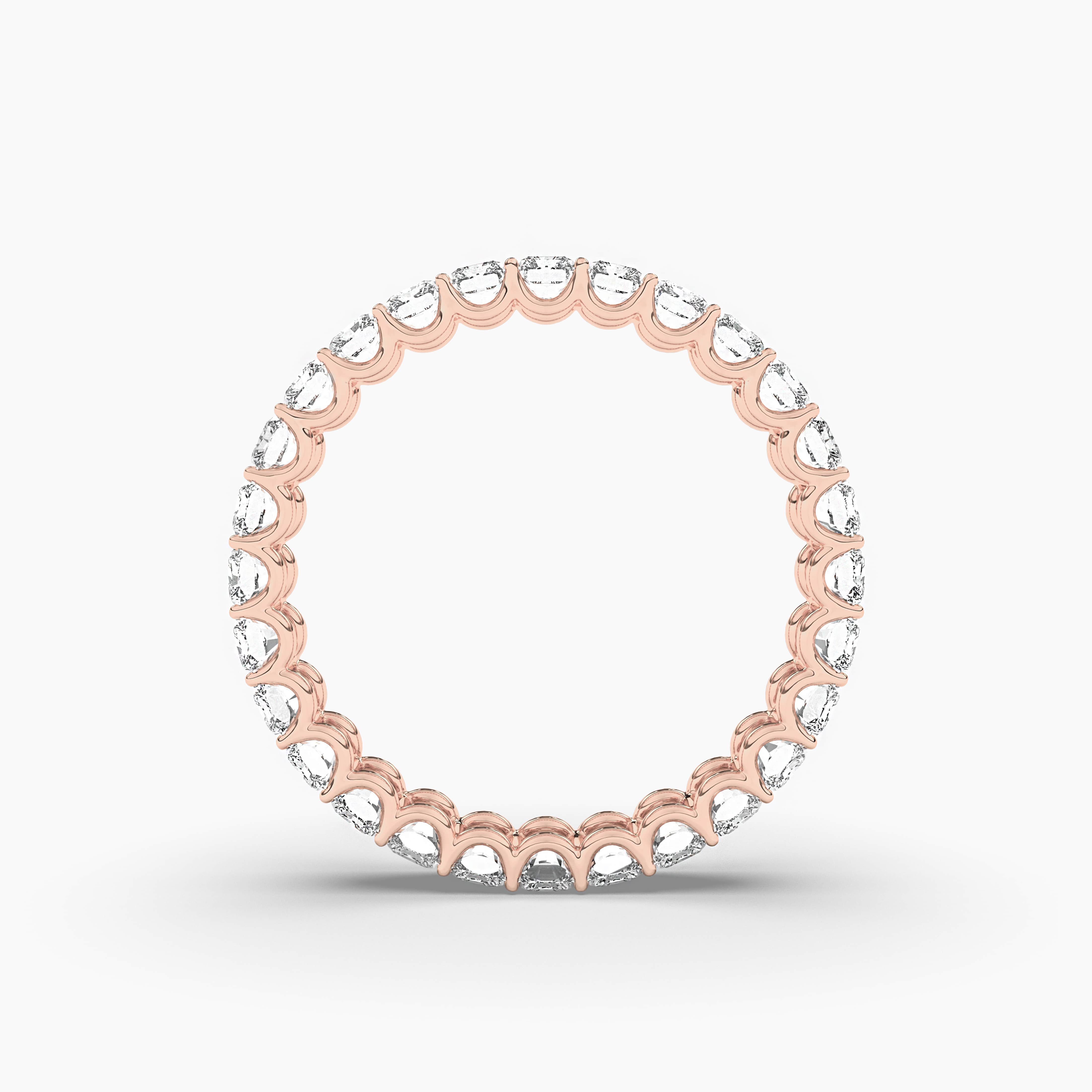 Radiant Cut Diamond Eternity Band Rose Gold For Woman