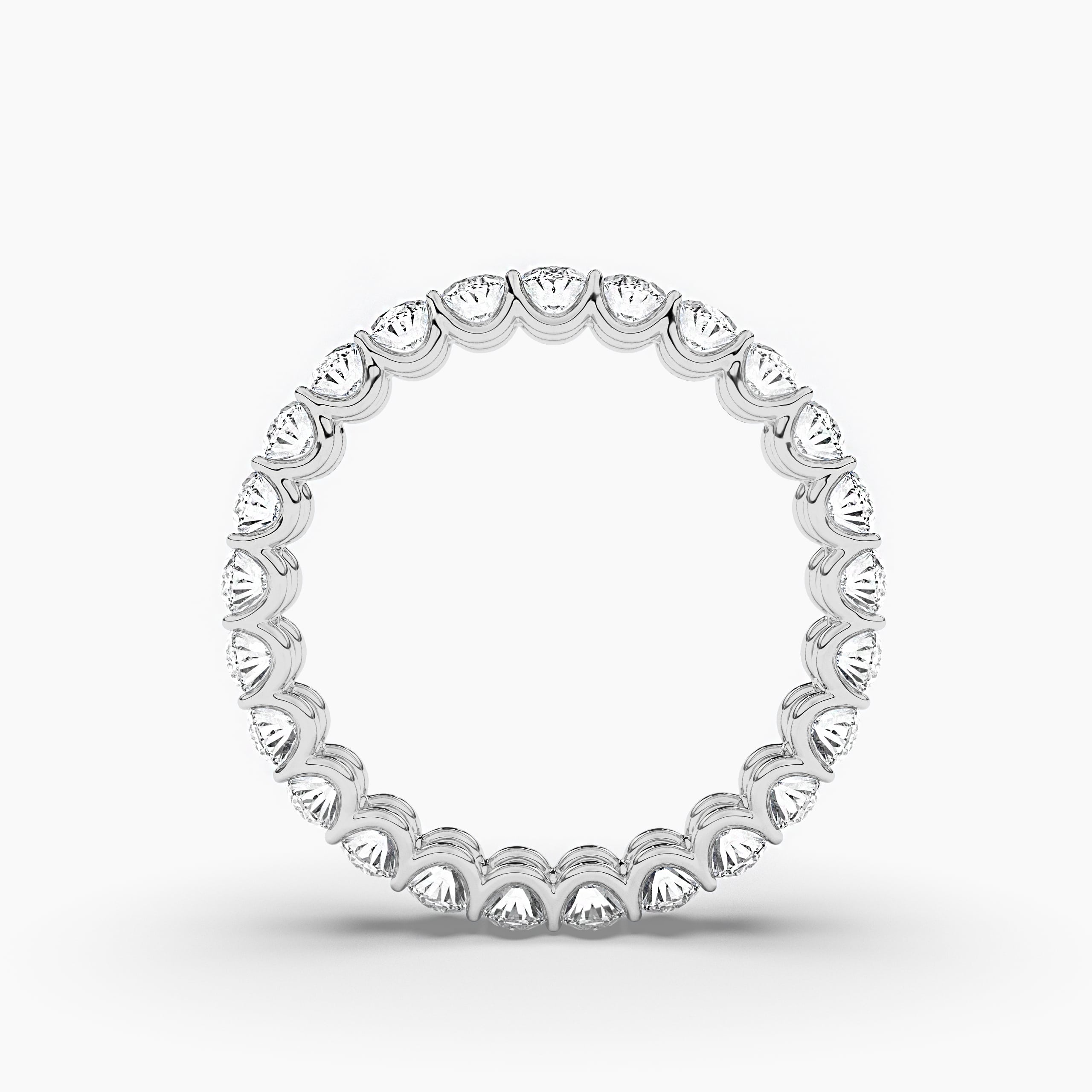 Oval Eternity Band in White Gold For Wedding Gift
