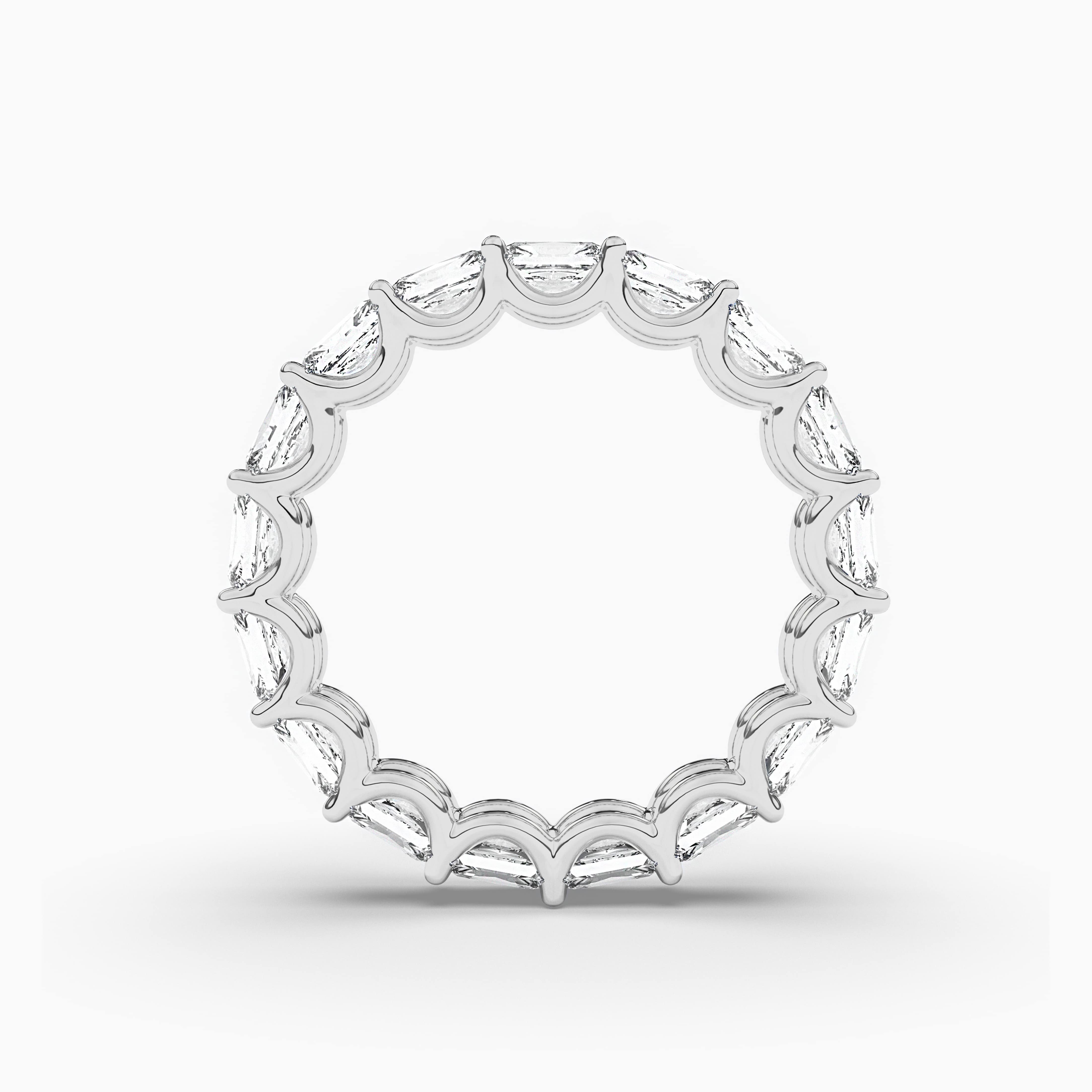 4.50ct Radiant Cut Moissanite Eternity Wedding Band